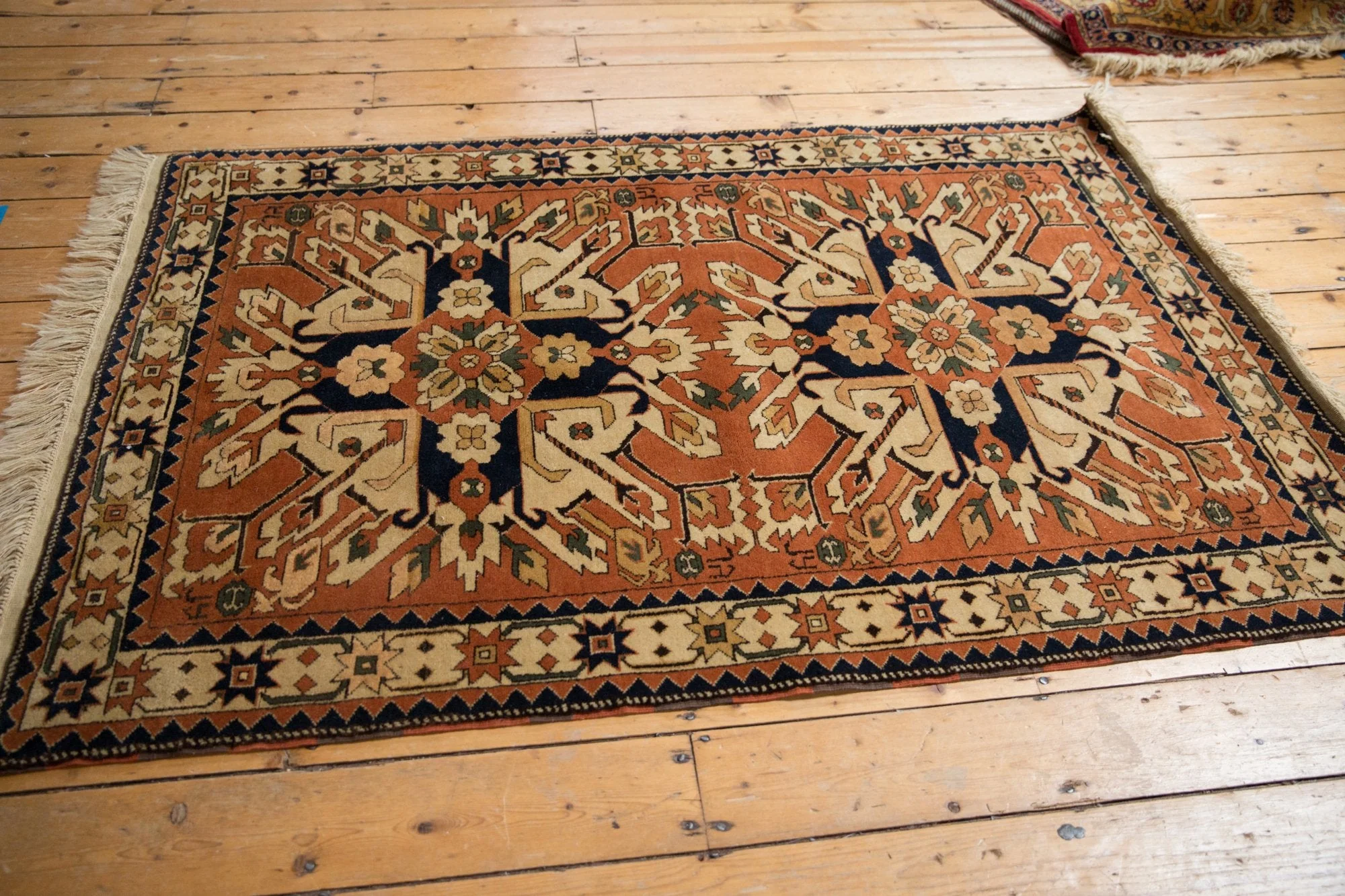 4x6 Vintage Romanian Kazak Design Rug - Image 7