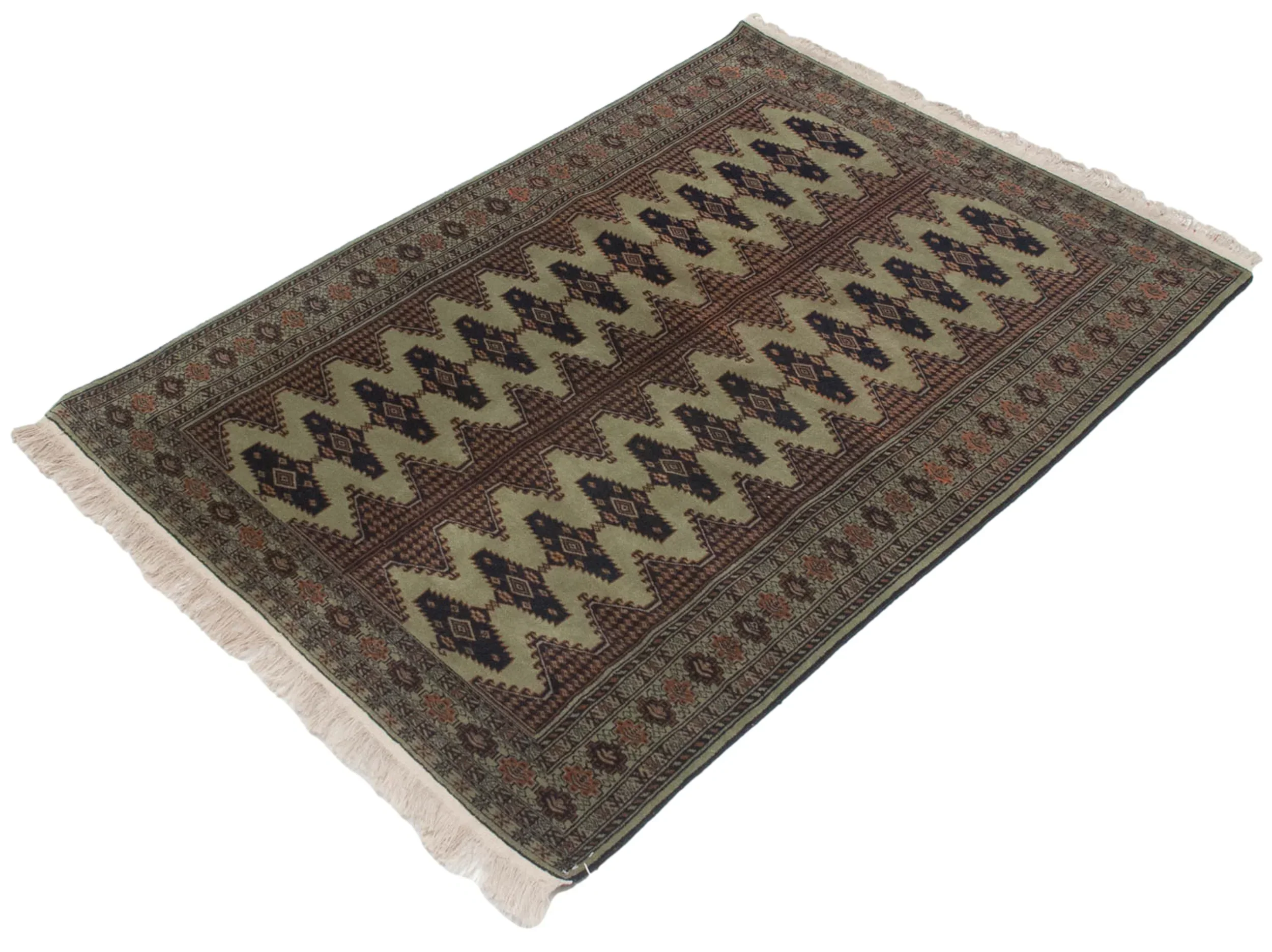 4x6 Vintage Siberian Bokhara Design Rug - Image 3