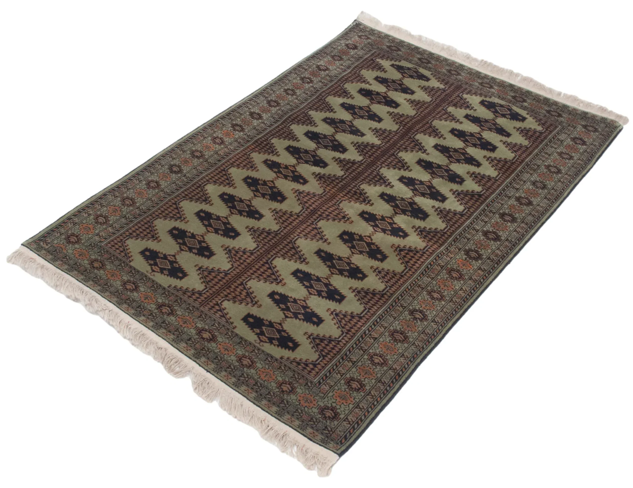 4x6 Vintage Siberian Bokhara Design Rug - Image 4