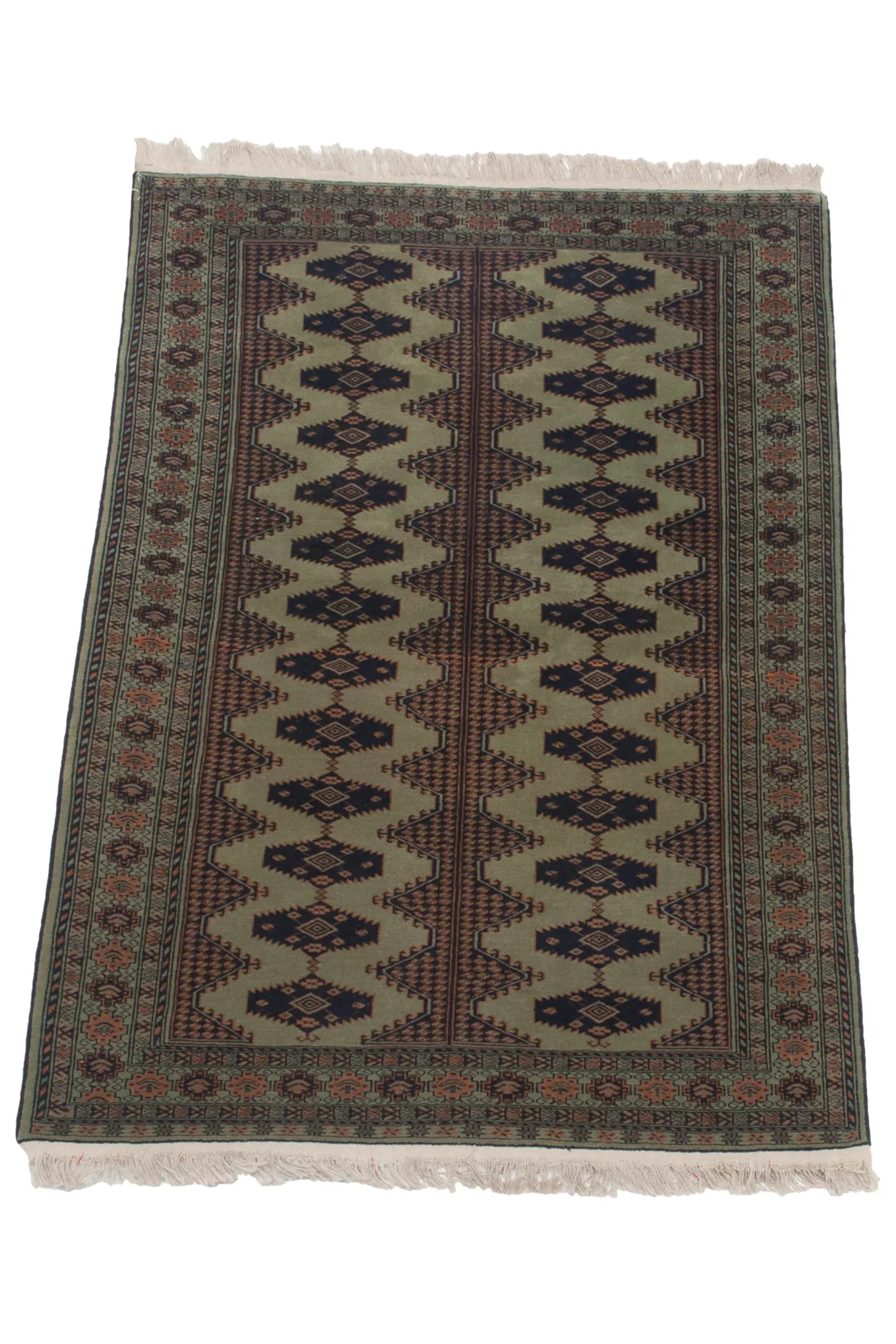 4x6 Vintage Siberian Bokhara Design Rug - Image 5