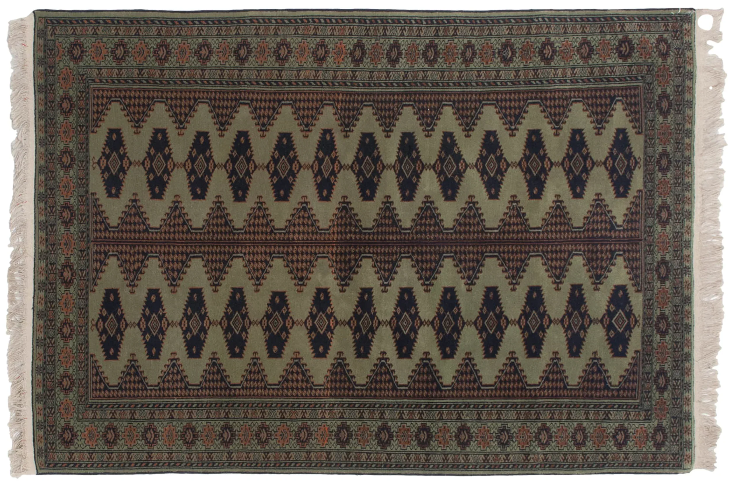 4x6 Vintage Siberian Bokhara Design Rug - Image 9