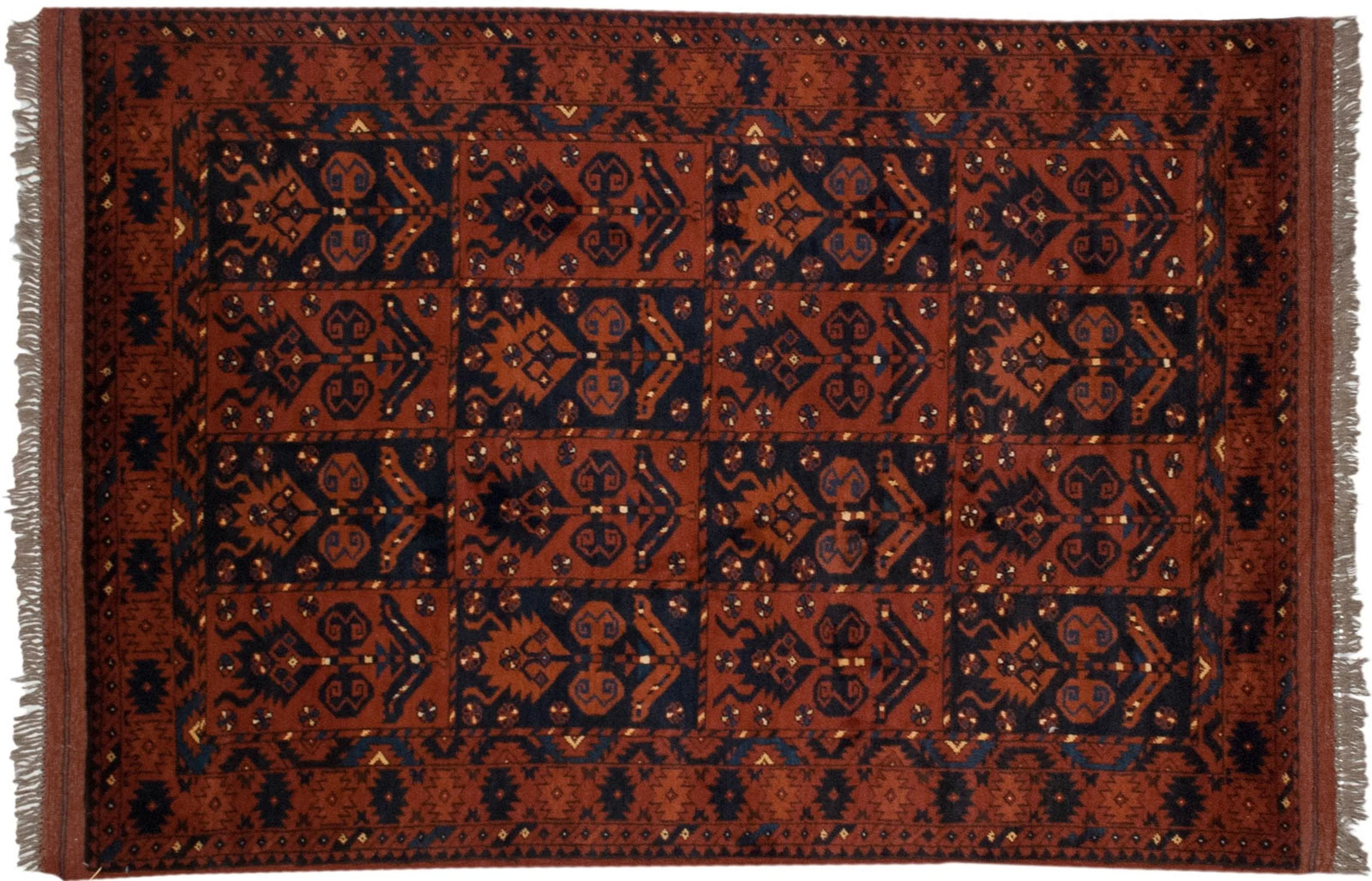 4x6 Vintage Taghan Rug - Image 9