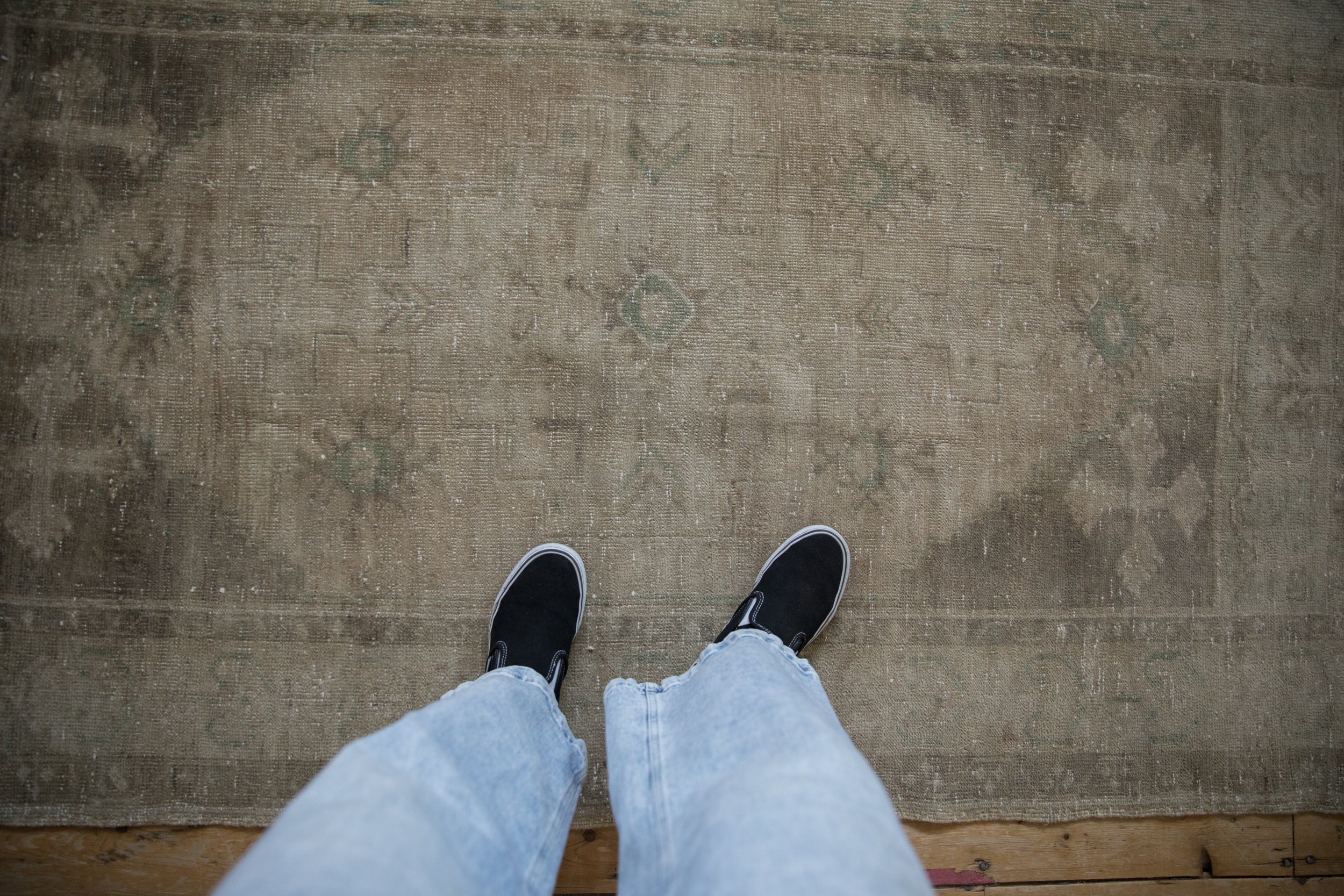 4x7.5 Vintage Distressed Oushak Rug - Image 2