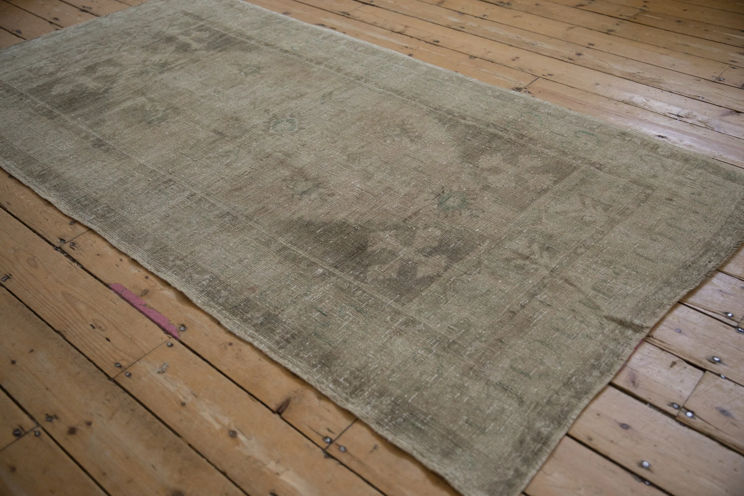 4x7.5 Vintage Distressed Oushak Rug - Image 4