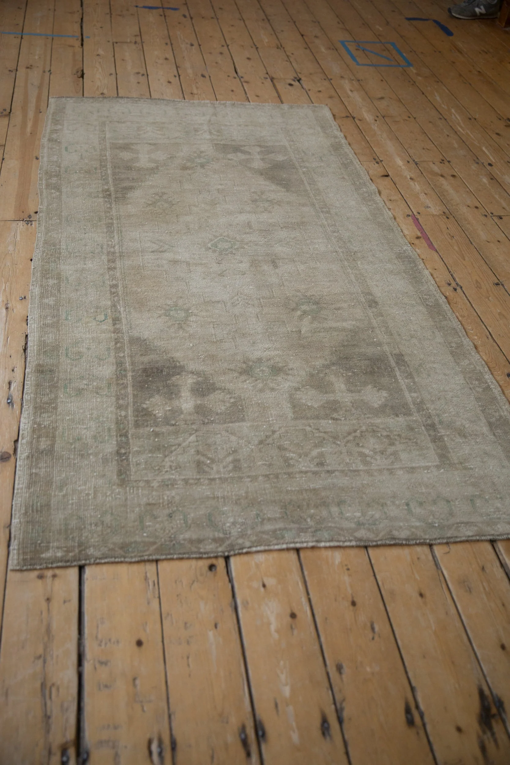 4x7.5 Vintage Distressed Oushak Rug - Image 7