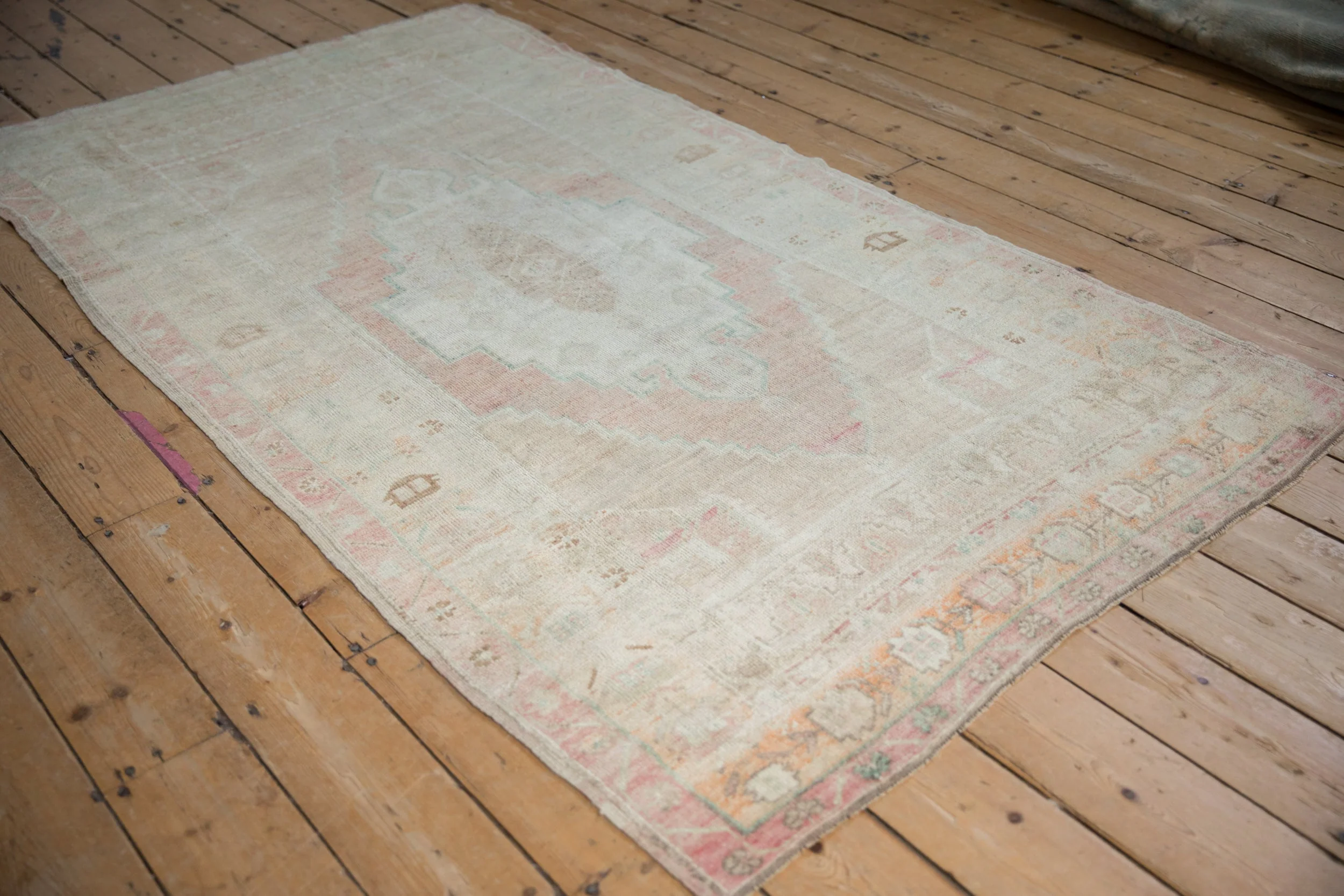 4x7.5 Vintage Distressed Oushak Rug - Image 4