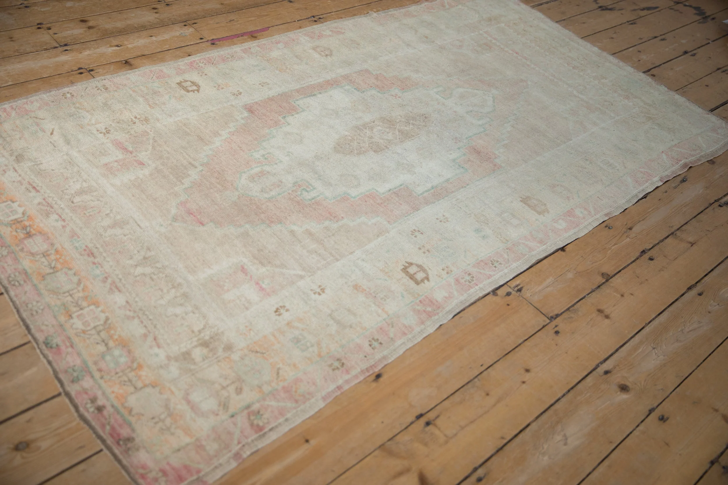 4x7.5 Vintage Distressed Oushak Rug - Image 6