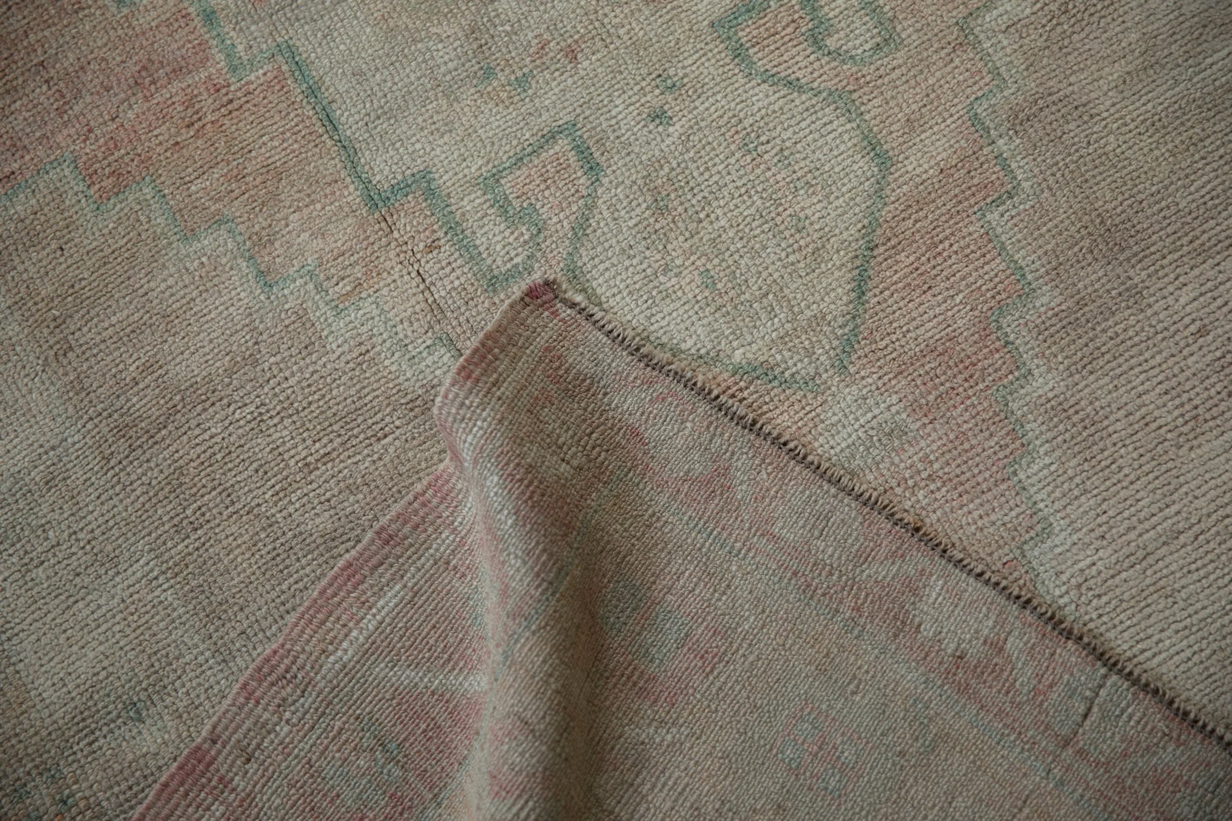 4x7.5 Vintage Distressed Oushak Rug - Image 9