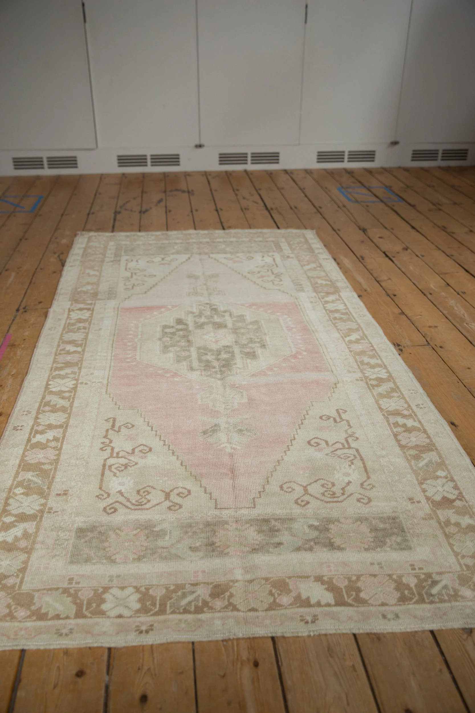 4x7.5 Vintage Distressed Oushak Rug - Image 7