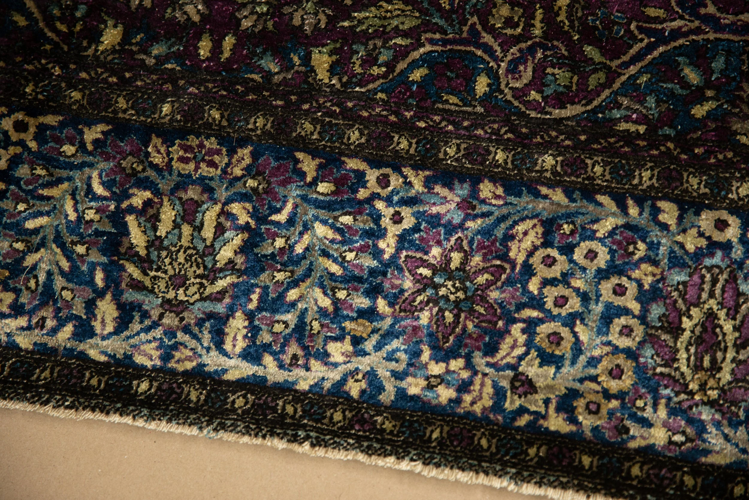 4x7 Antique Silk Kashan Rug - Image 10