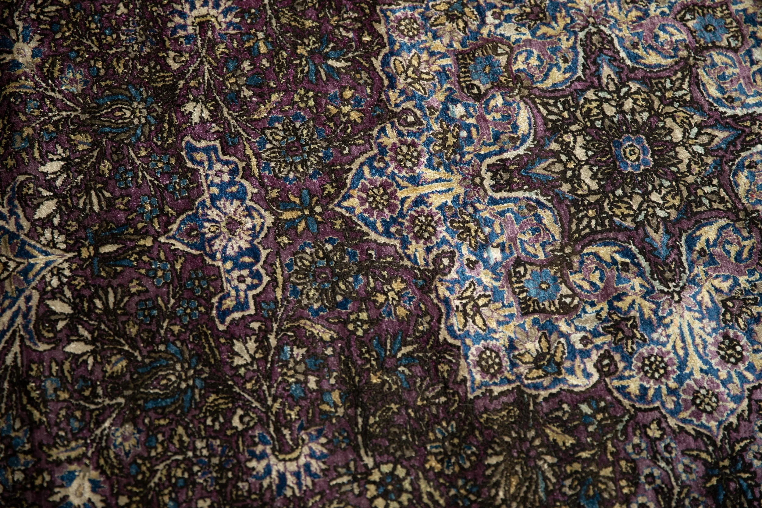 4x7 Antique Silk Kashan Rug - Image 13