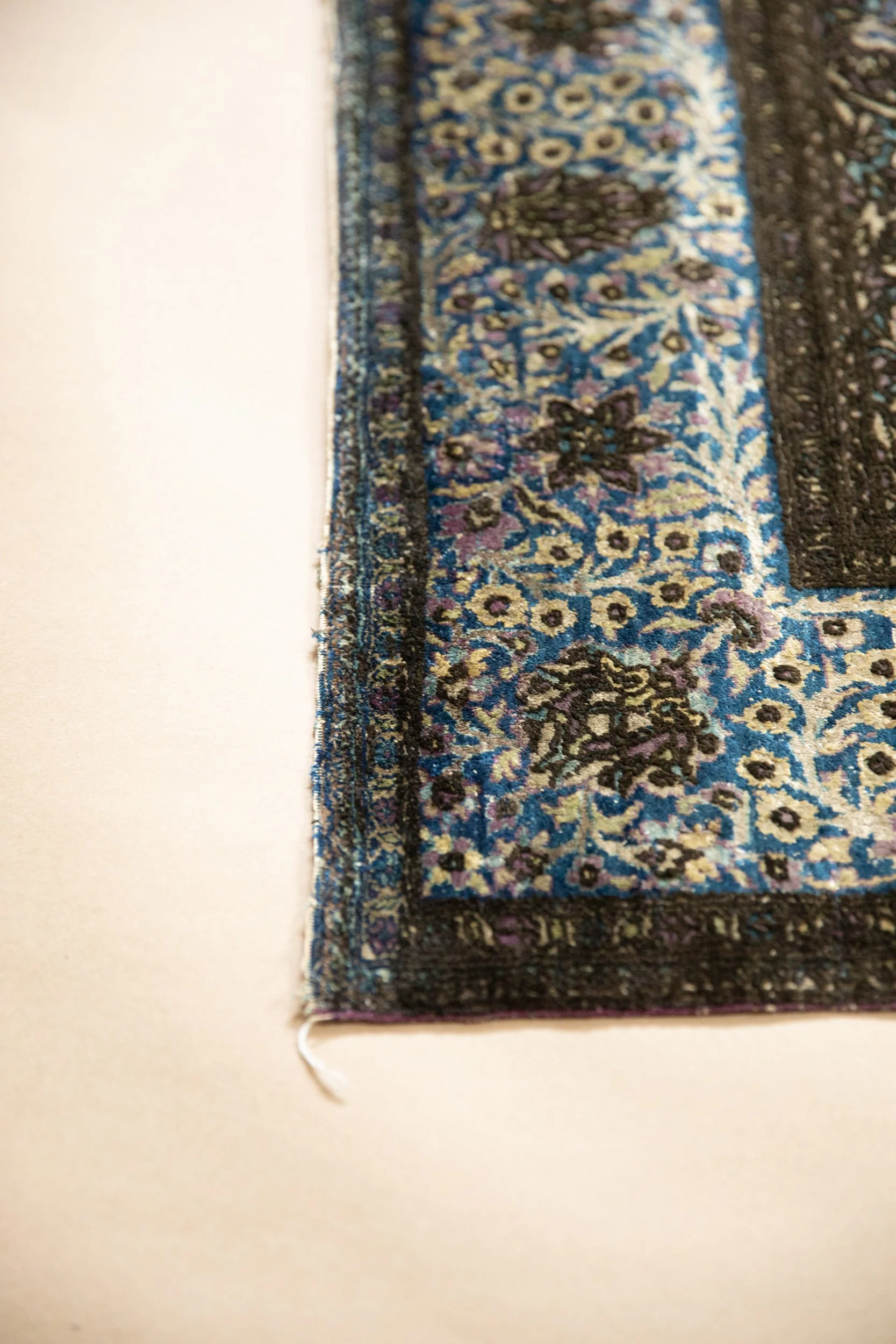 4x7 Antique Silk Kashan Rug - Image 14