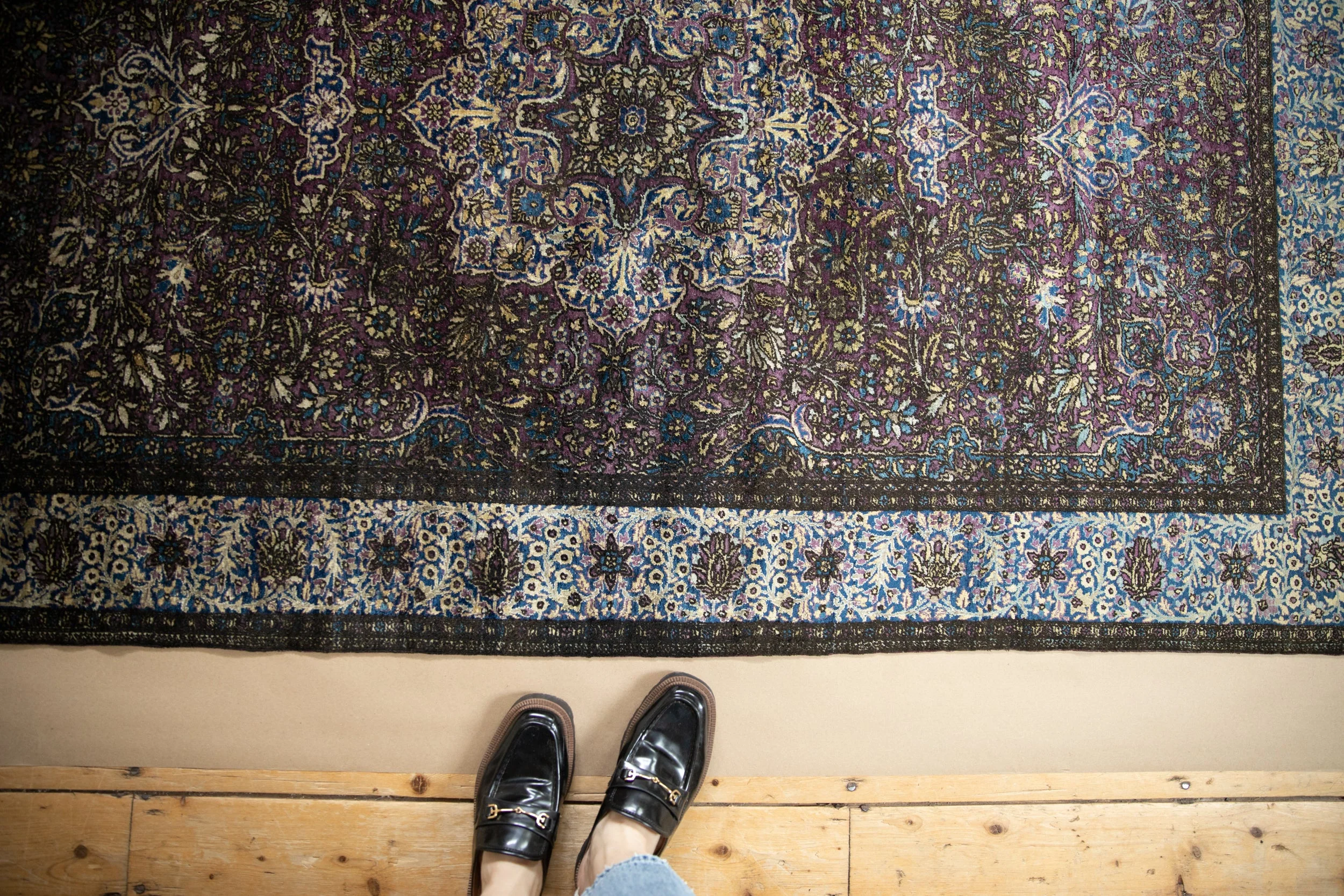 4x7 Antique Silk Kashan Rug - Image 2