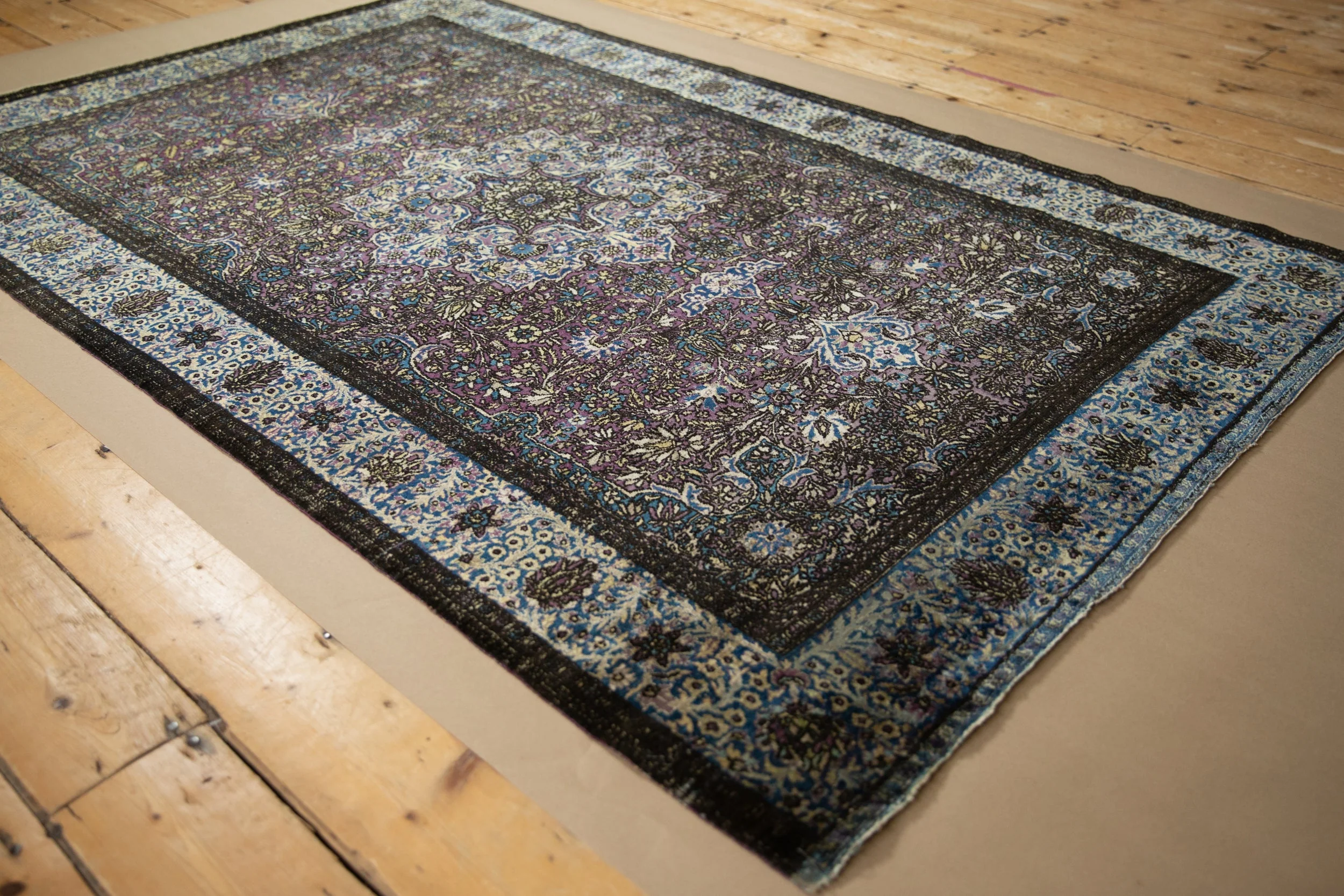 4x7 Antique Silk Kashan Rug - Image 4