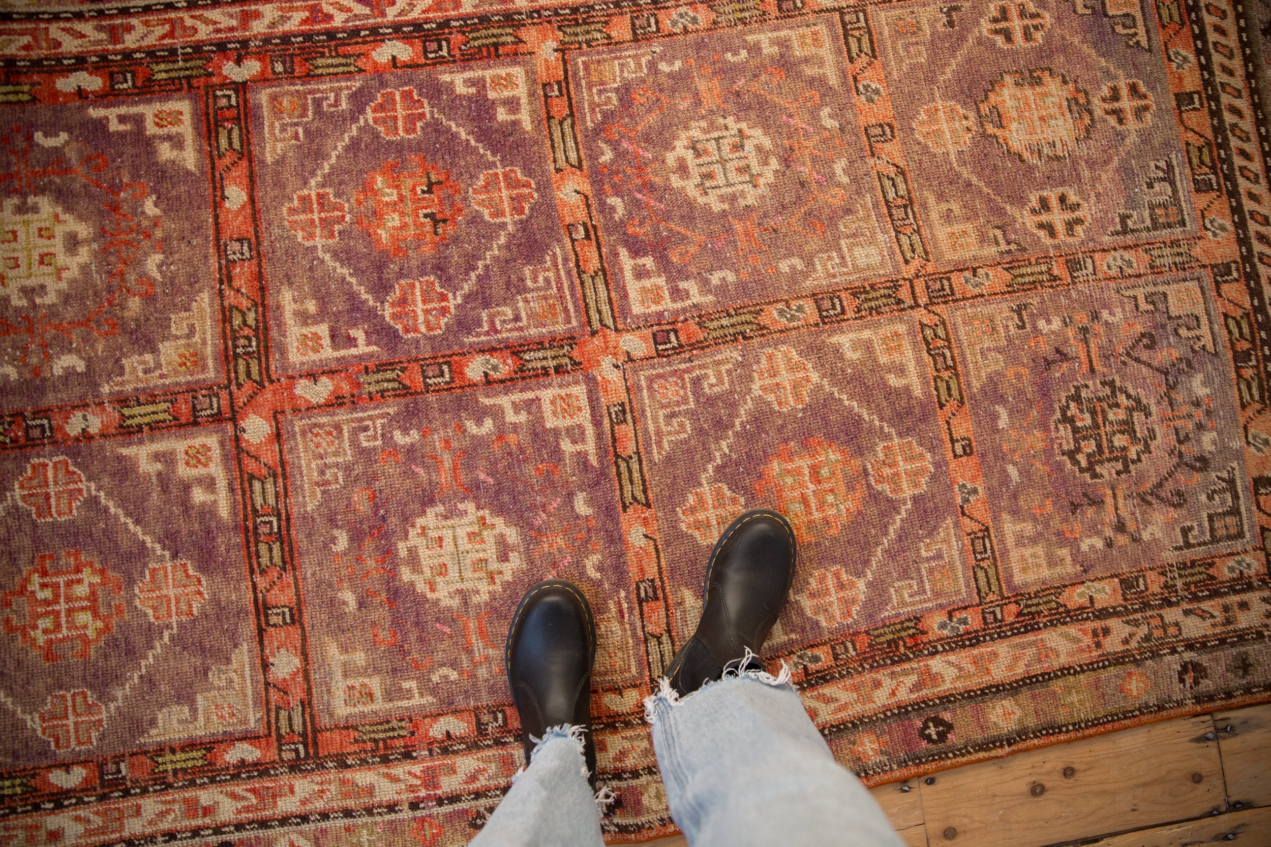 4x7 Vintage Distressed Khotan Rug - Image 2
