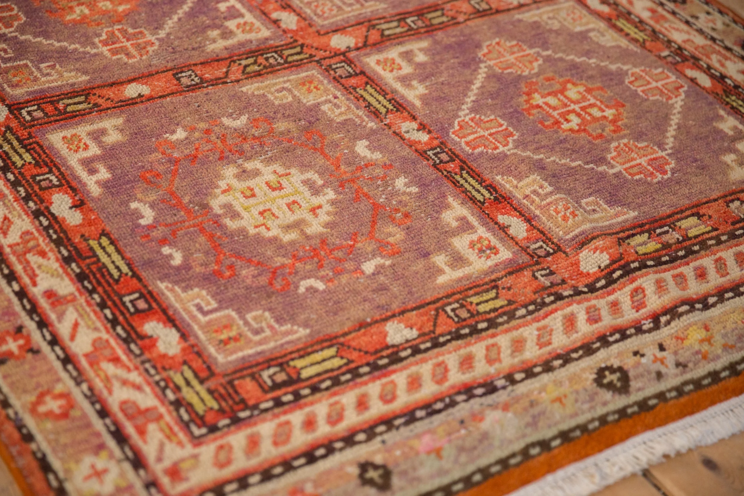 4x7 Vintage Distressed Khotan Rug - Image 5