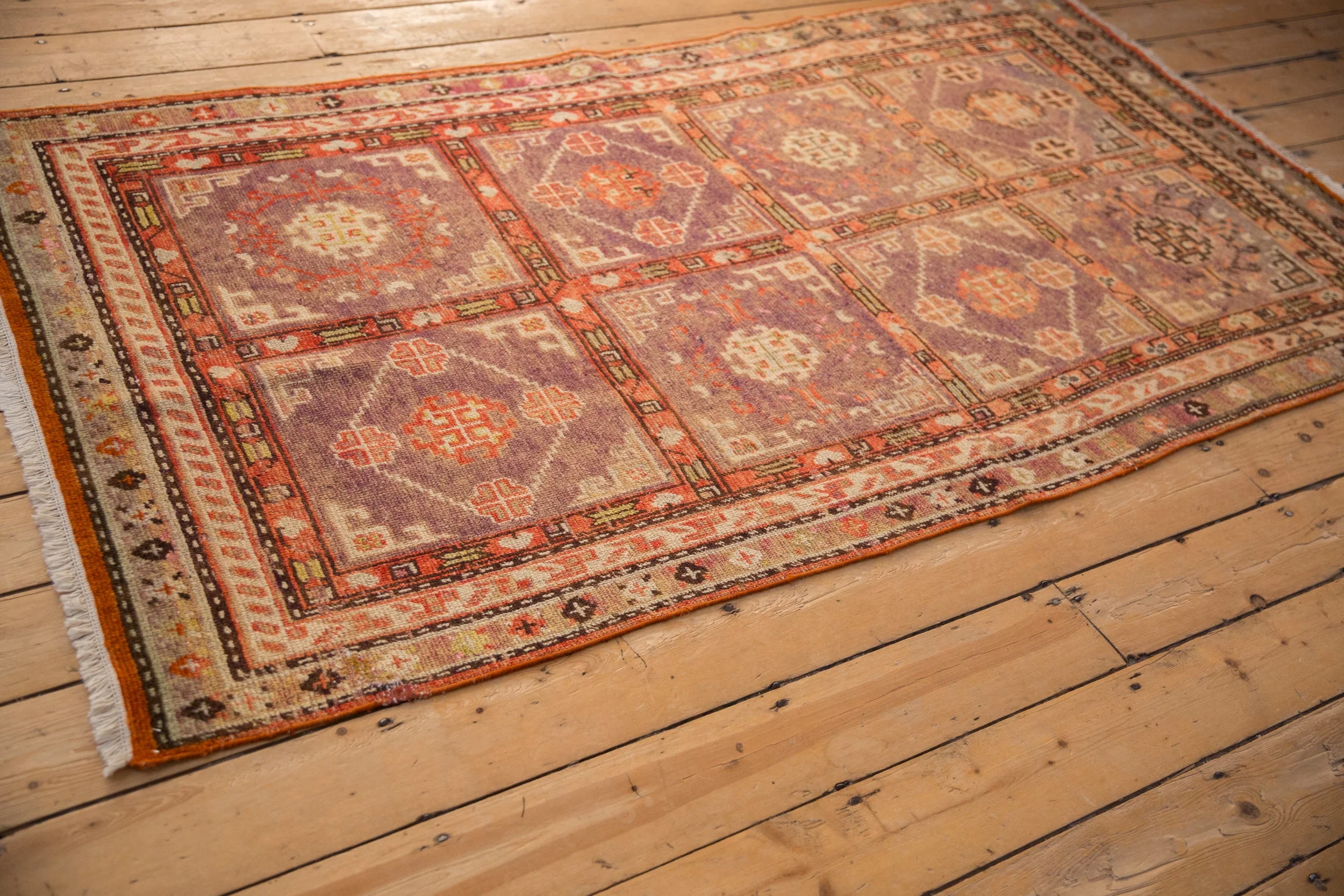 4x7 Vintage Distressed Khotan Rug - Image 7