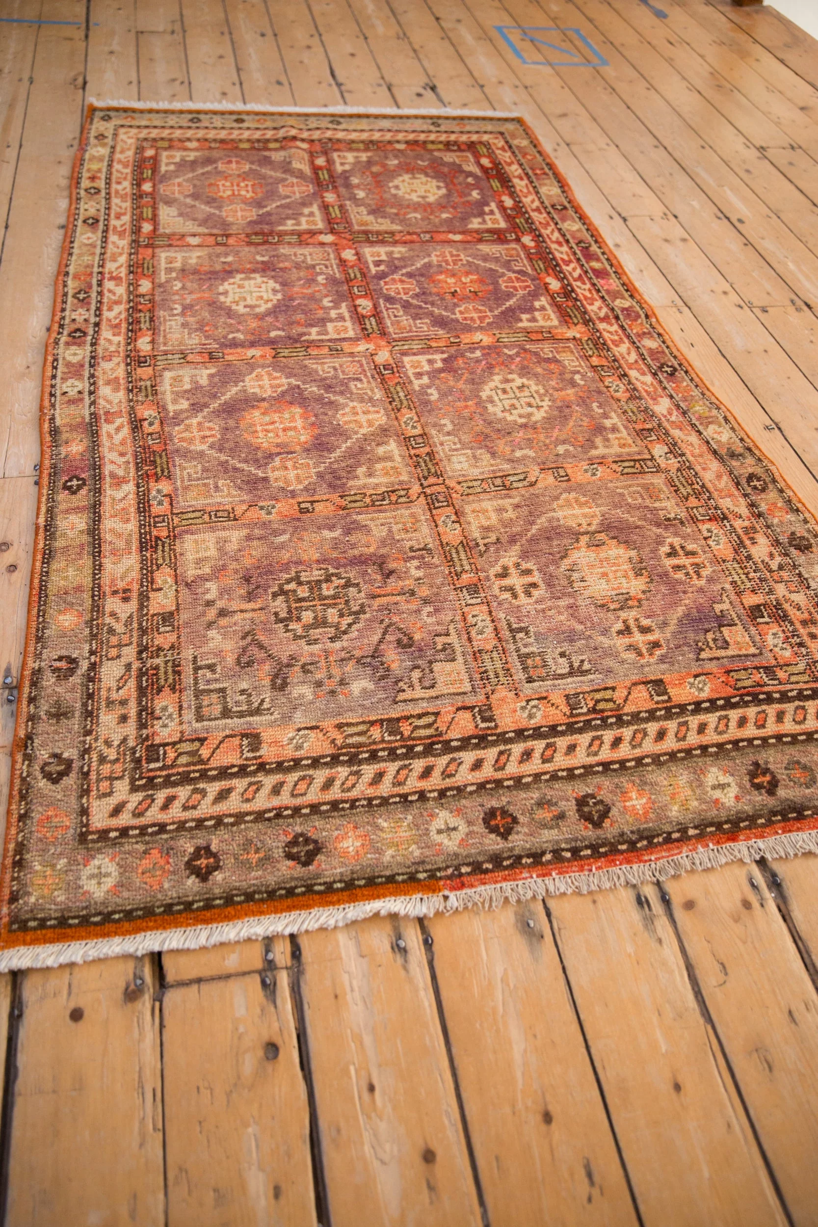 4x7 Vintage Distressed Khotan Rug - Image 8