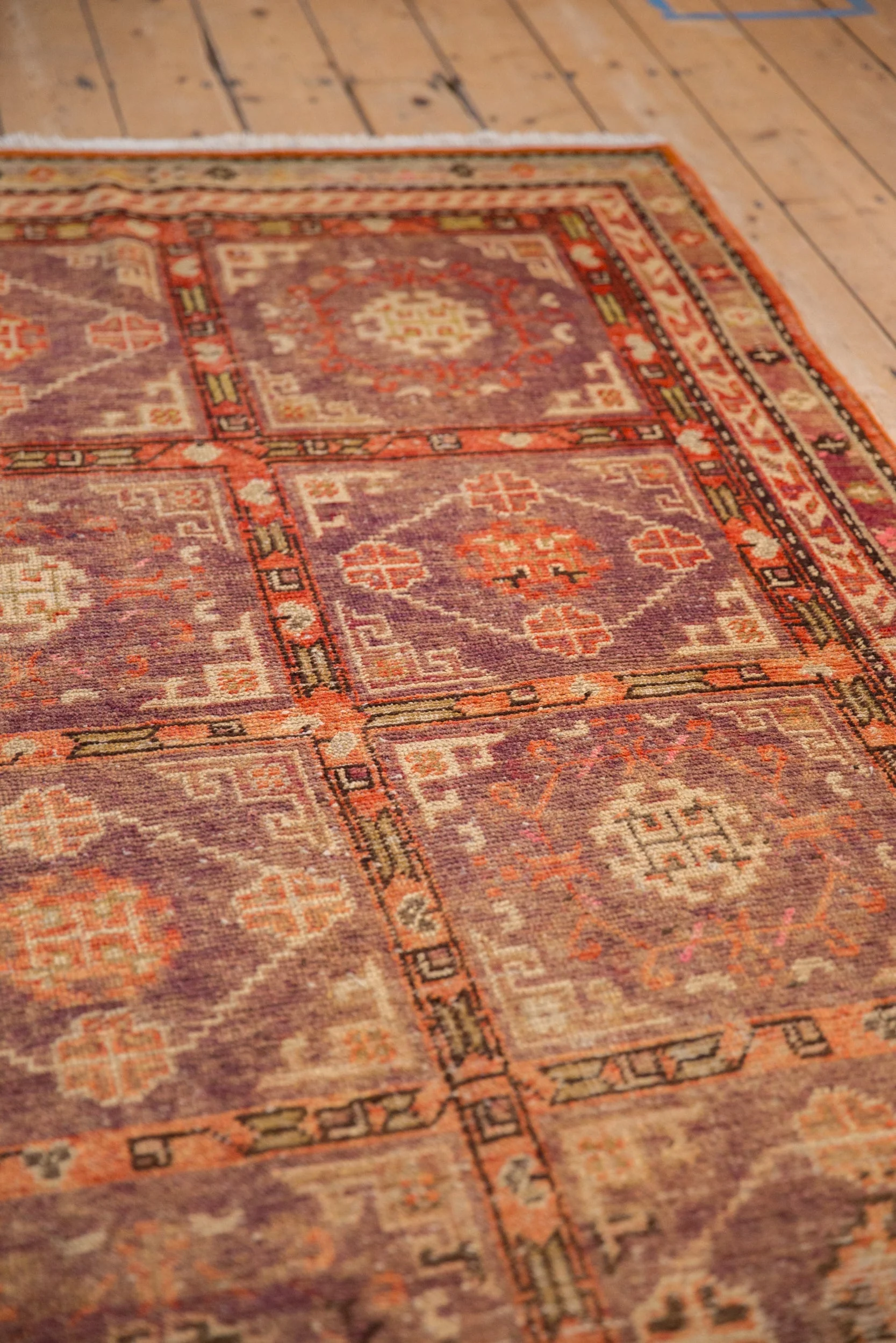 4x7 Vintage Distressed Khotan Rug - Image 9