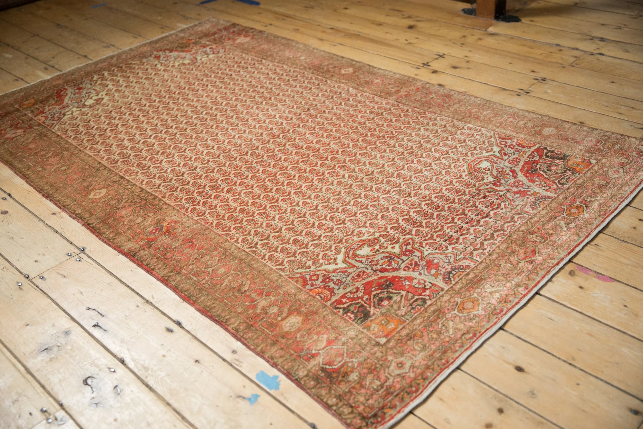 4x7 Vintage Distressed Malayer Rug - Image 7