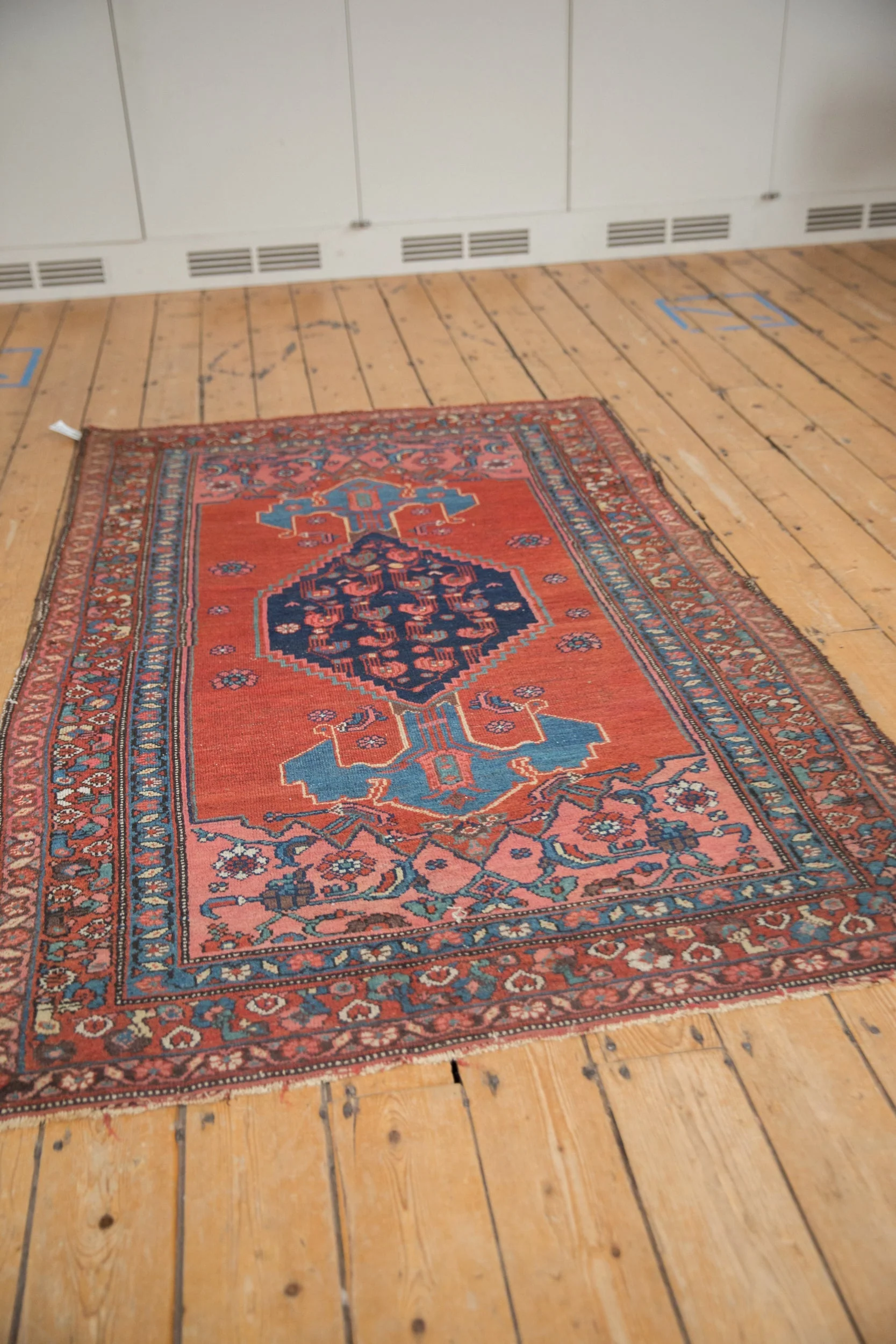 4x7 Vintage Kurdish Bijar Rug - Image 4