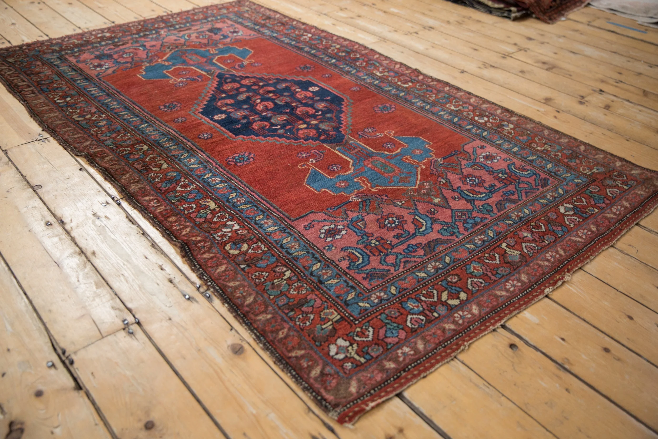 4x7 Vintage Kurdish Bijar Rug - Image 6
