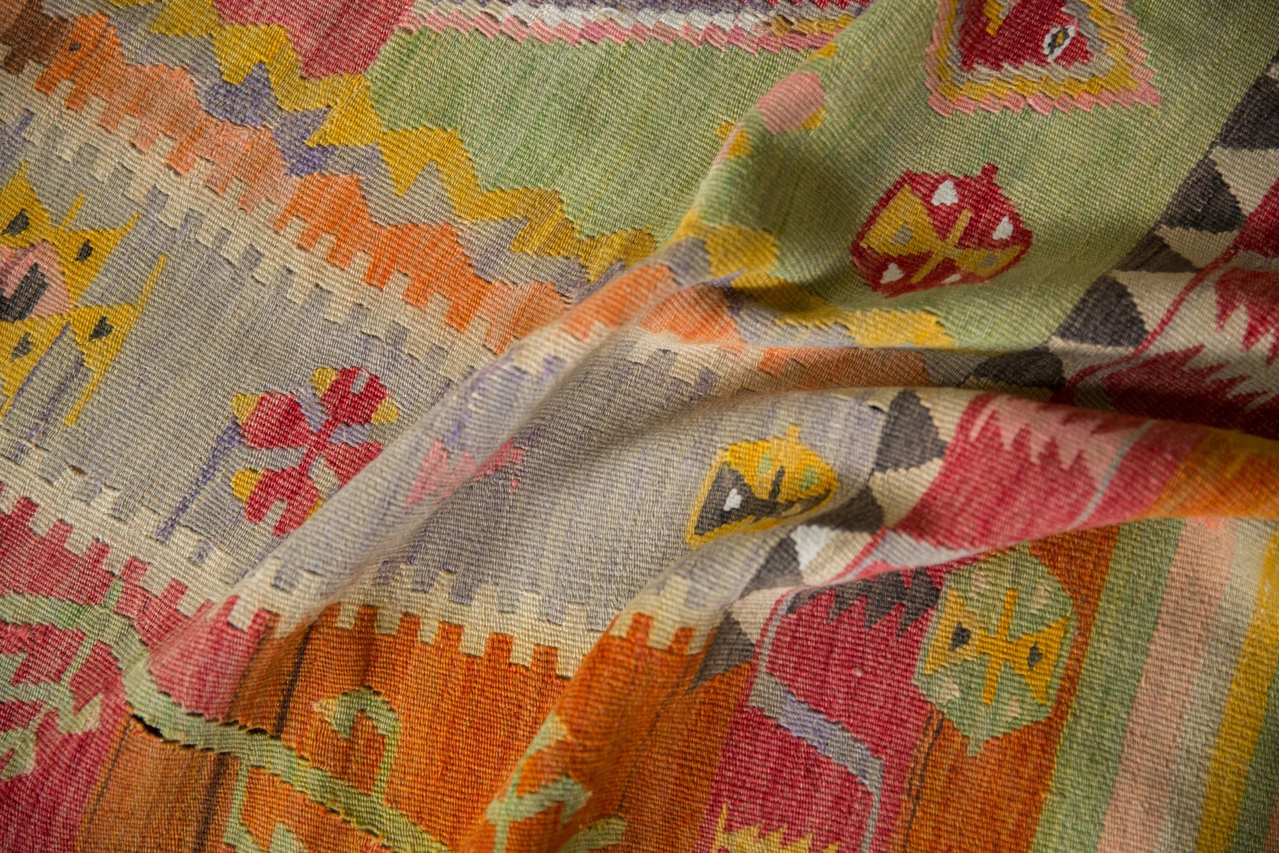 4x7 Vintage Turkish Kilim Rug - Image 10