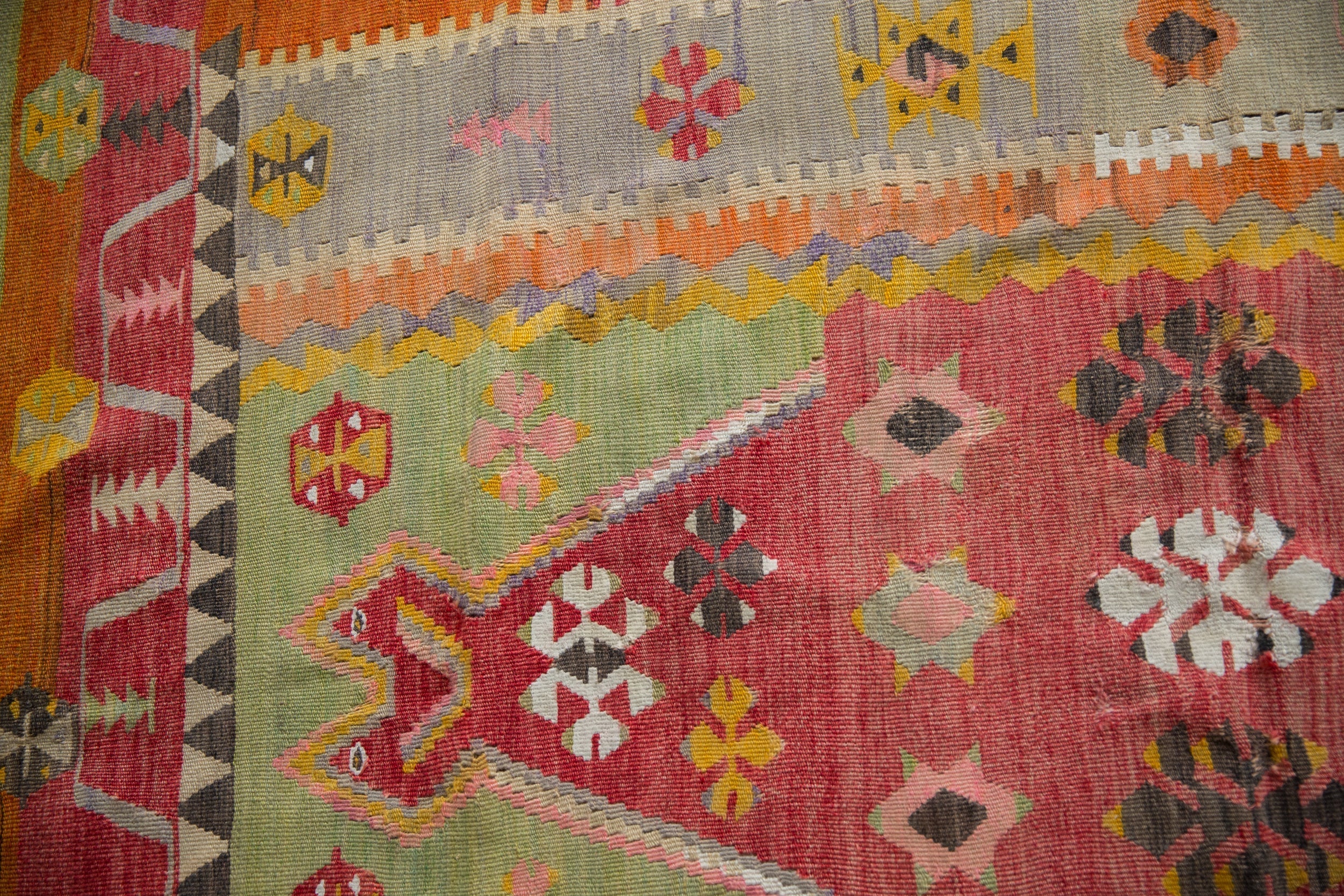4x7 Vintage Turkish Kilim Rug - Image 3
