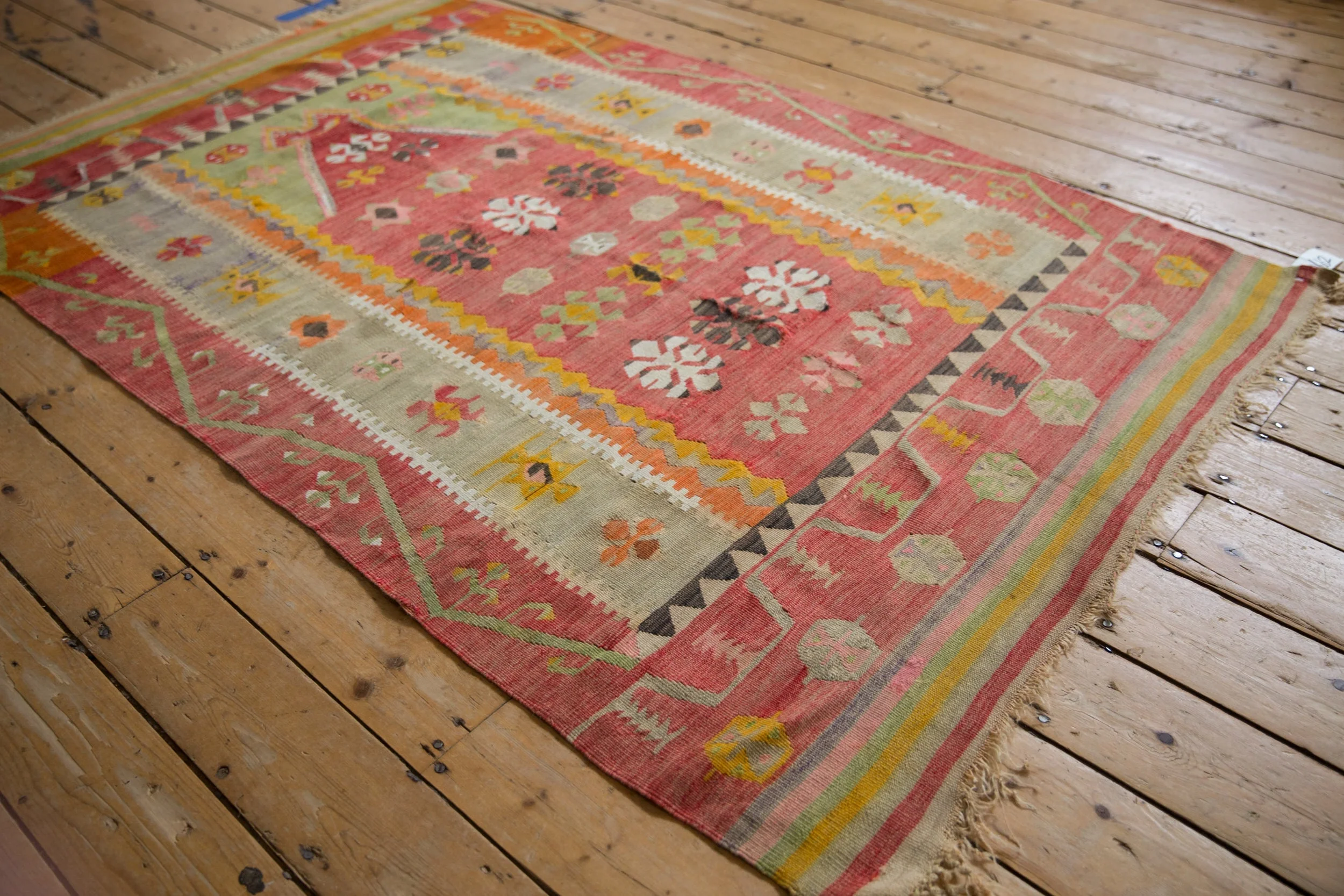 4x7 Vintage Turkish Kilim Rug - Image 4