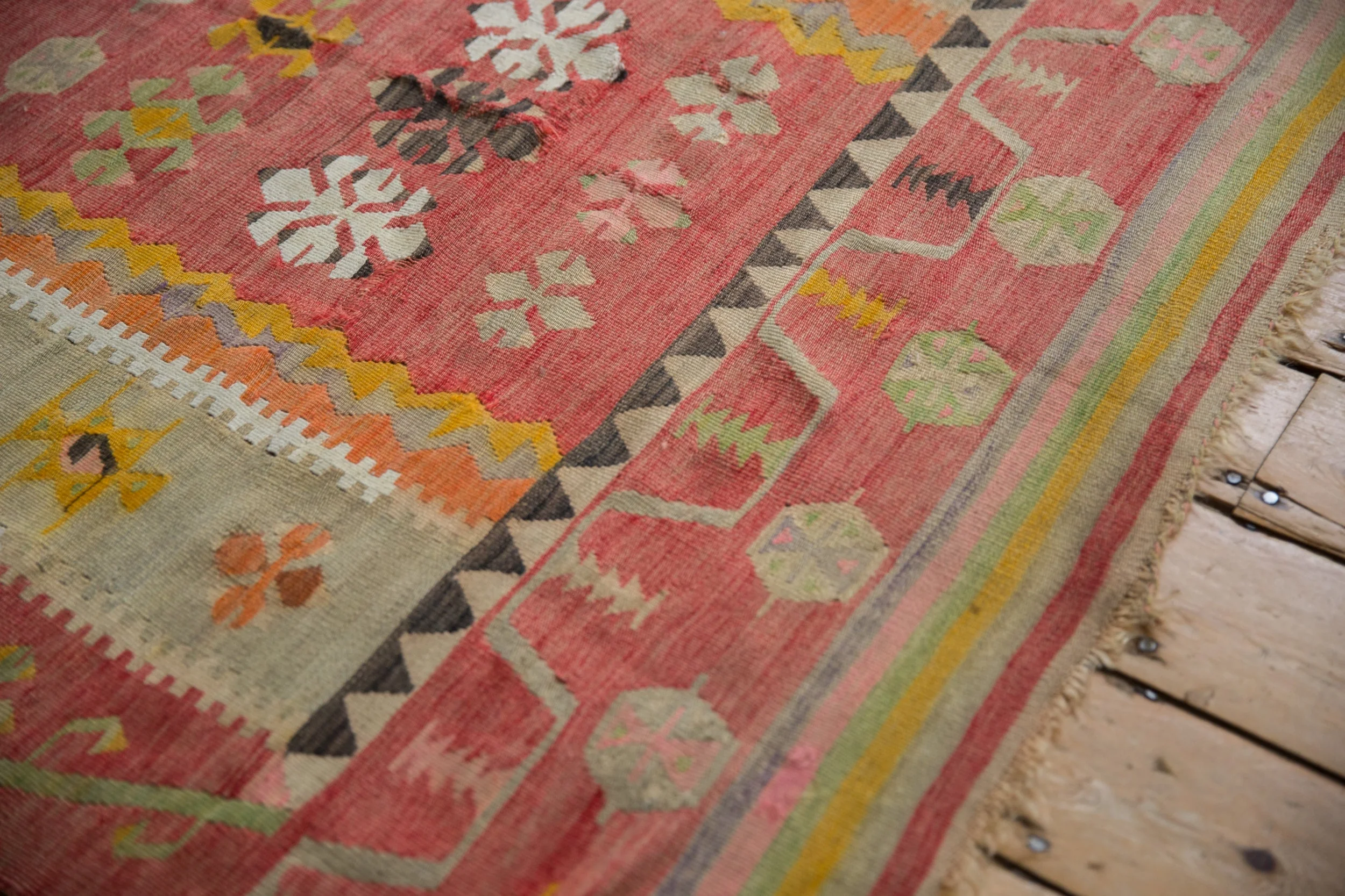 4x7 Vintage Turkish Kilim Rug - Image 5