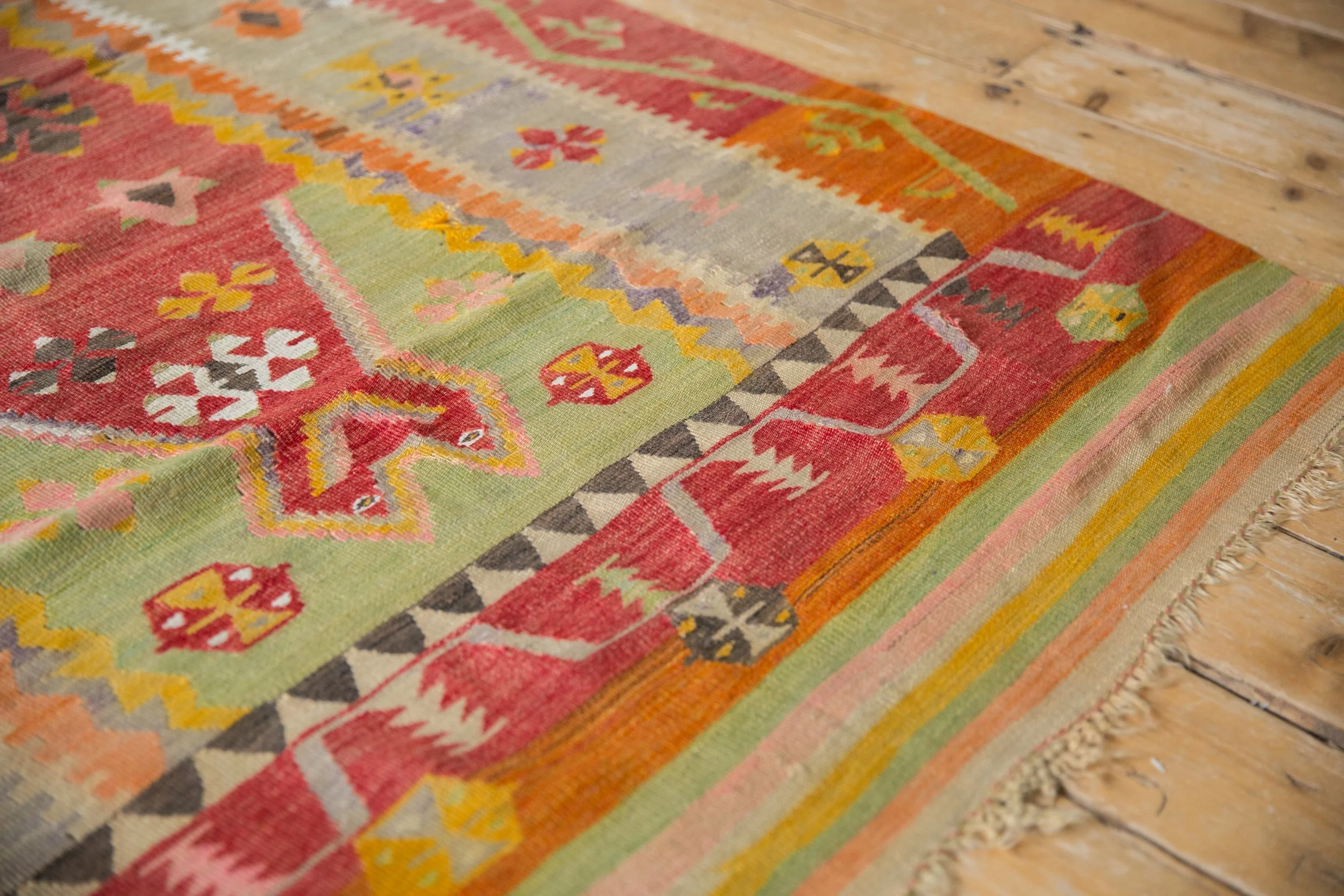 4x7 Vintage Turkish Kilim Rug - Image 8