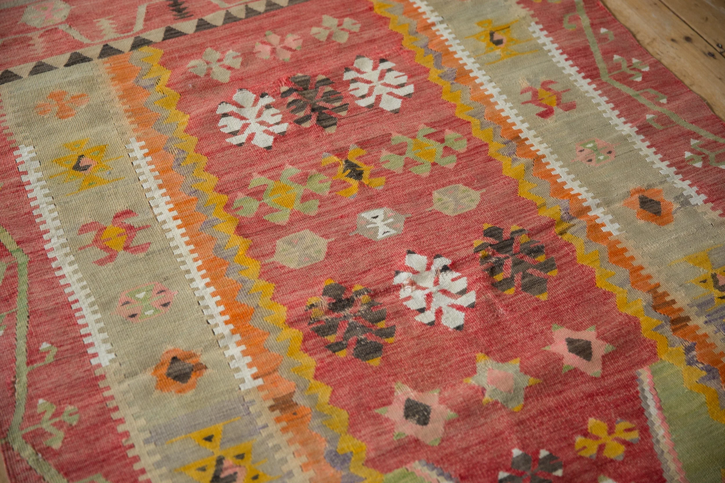 4x7 Vintage Turkish Kilim Rug - Image 9