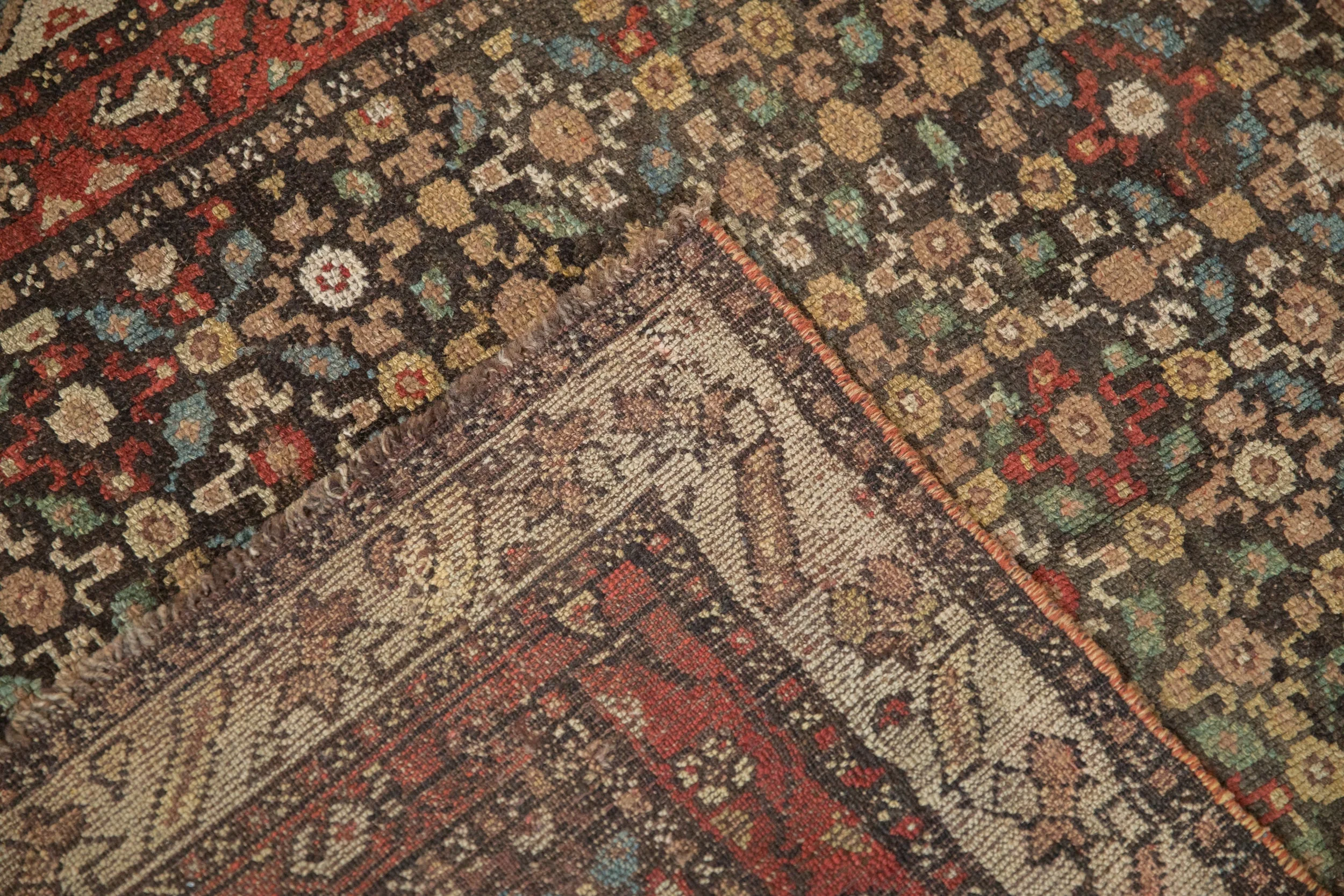 4x8.5 Antique Qashqai Rug Runner - Image 12