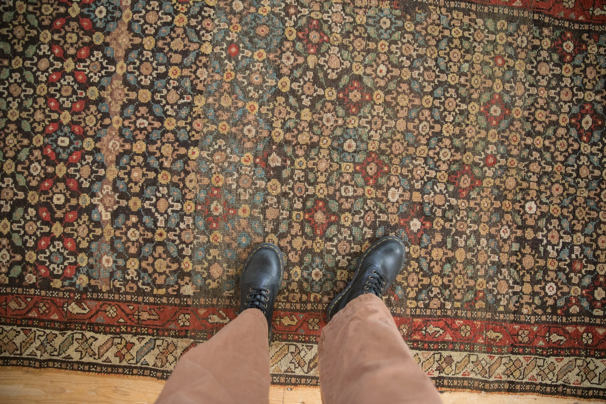 4x8.5 Antique Qashqai Rug Runner - Image 2