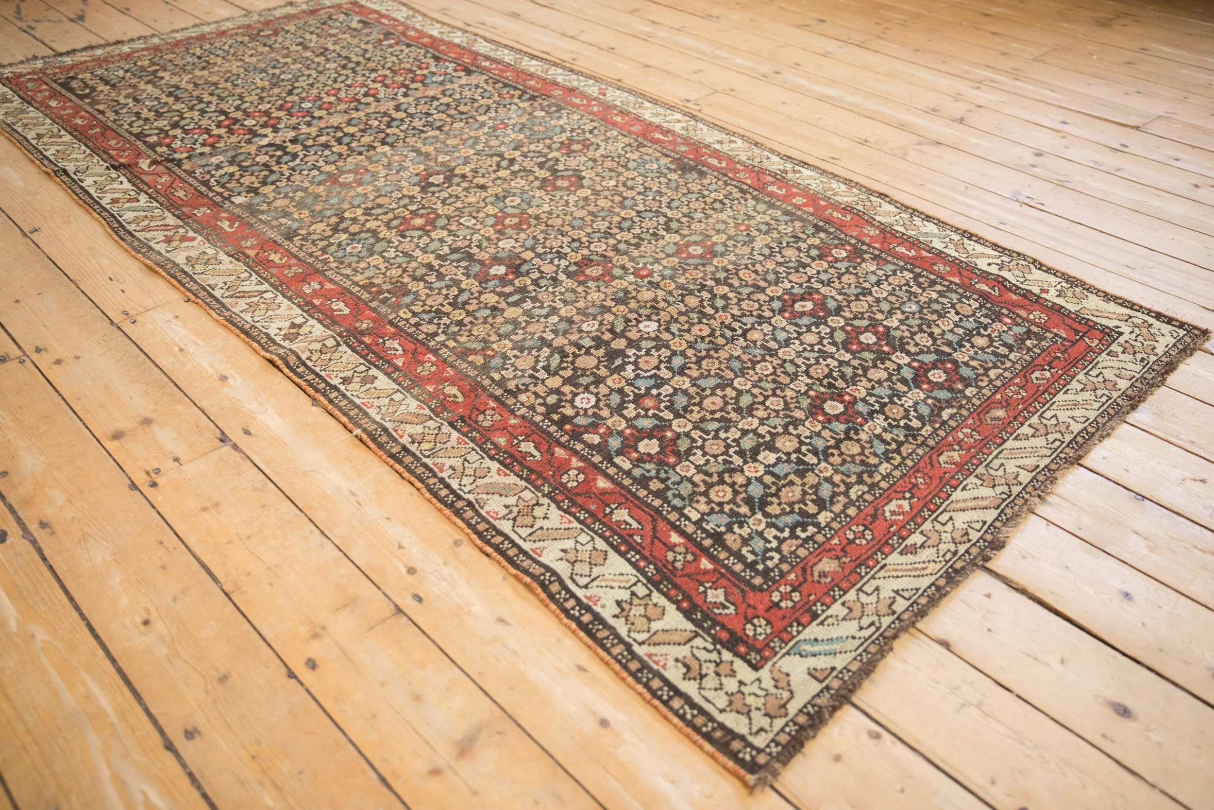 4x8.5 Antique Qashqai Rug Runner - Image 4