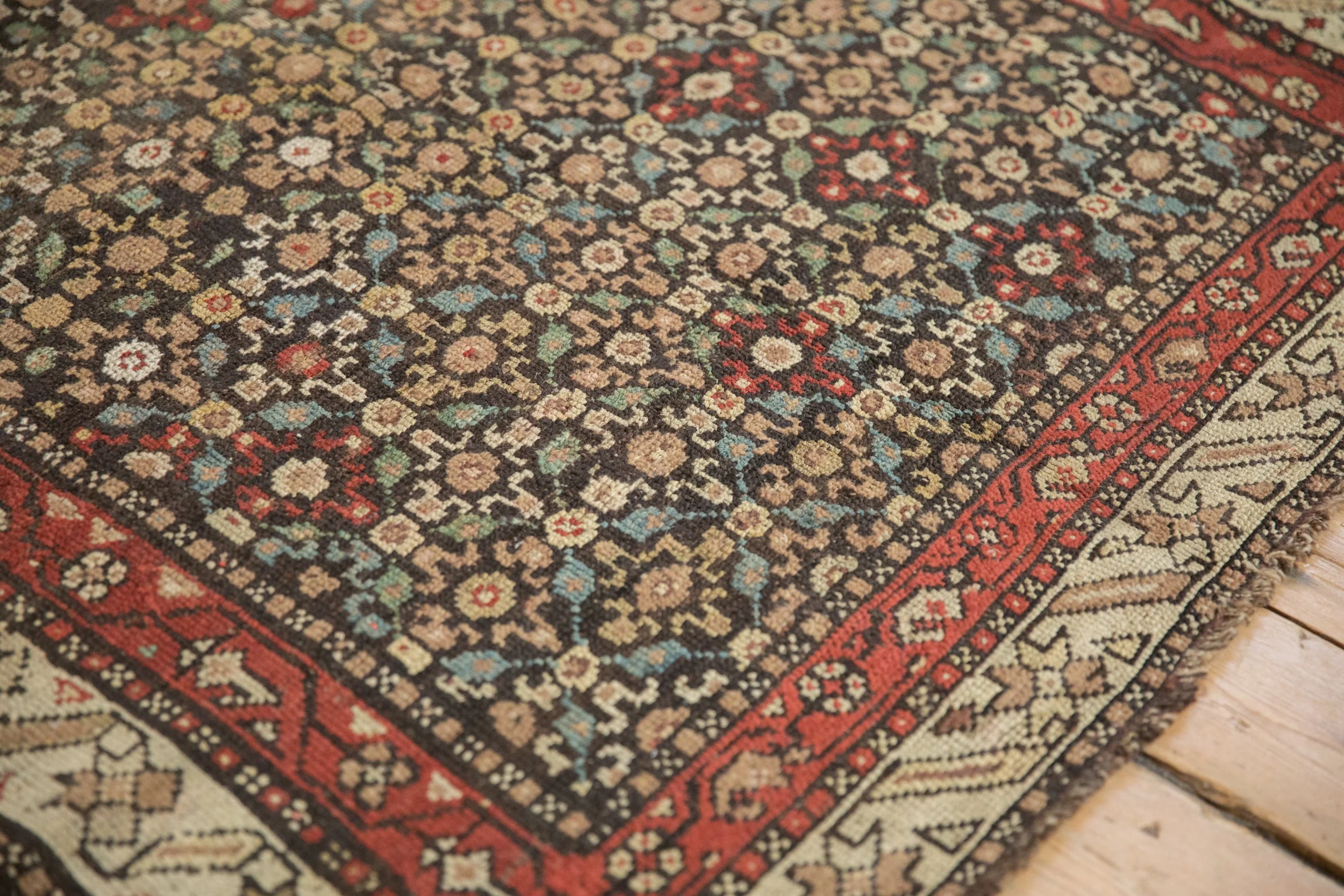 4x8.5 Antique Qashqai Rug Runner - Image 5