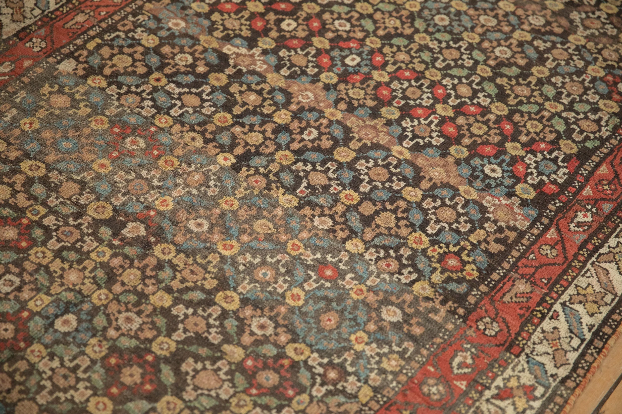 4x8.5 Antique Qashqai Rug Runner - Image 7