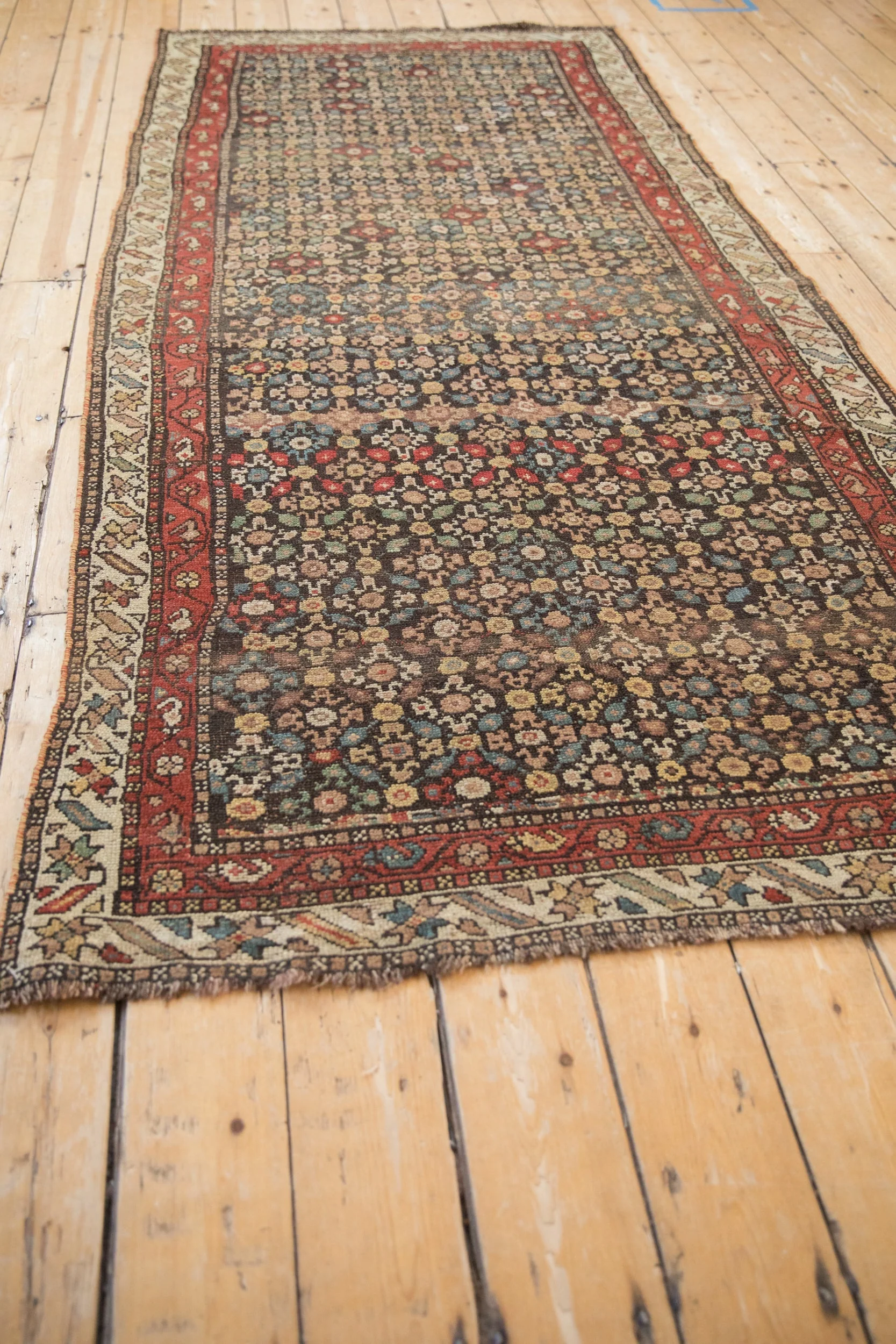 4x8.5 Antique Qashqai Rug Runner - Image 8