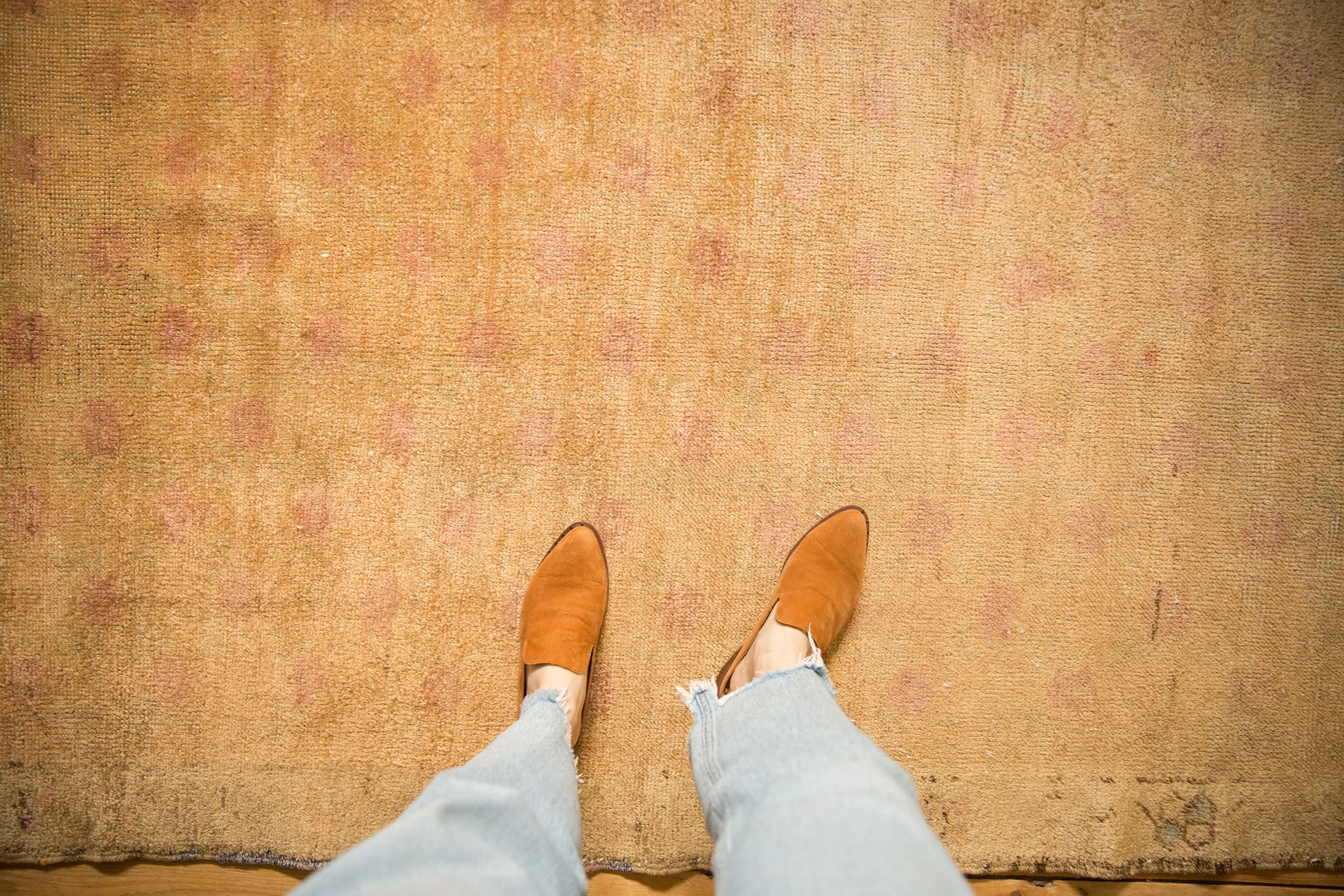 4x8.5 Vintage Distressed Oushak Rug Runner - Image 2