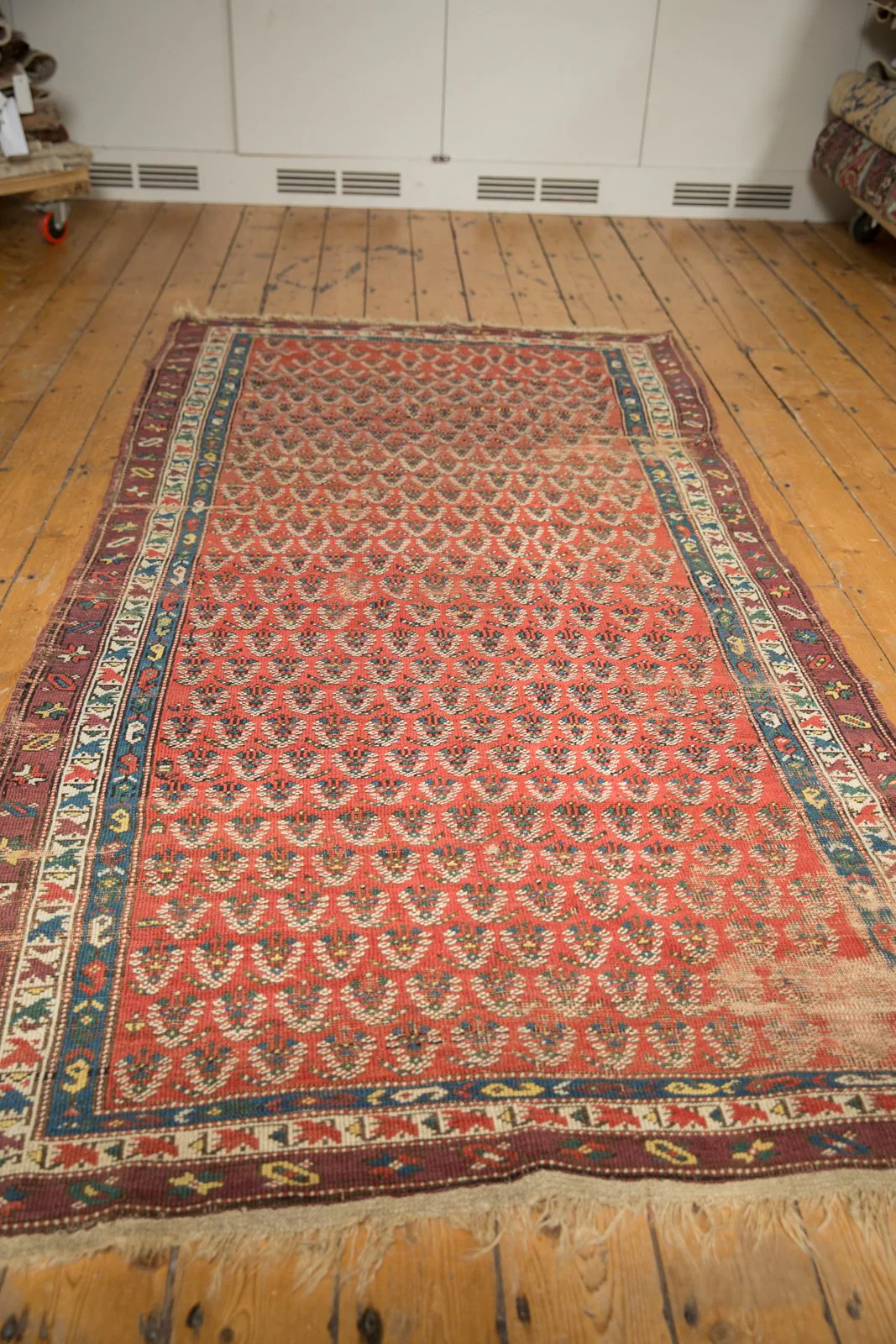 4x8 Antique Caucasian Rug Runner - Image 11