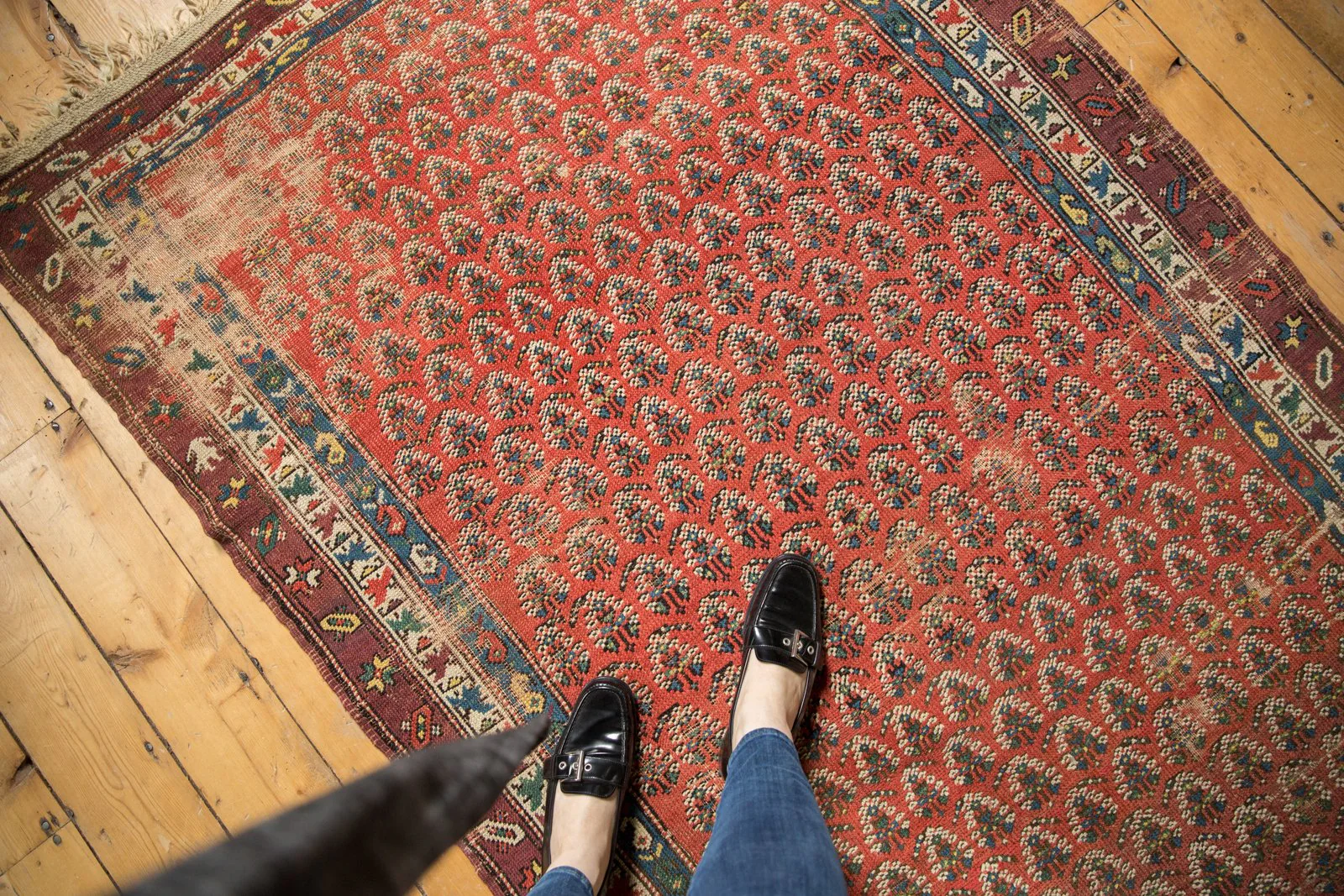 4x8 Antique Caucasian Rug Runner - Image 2