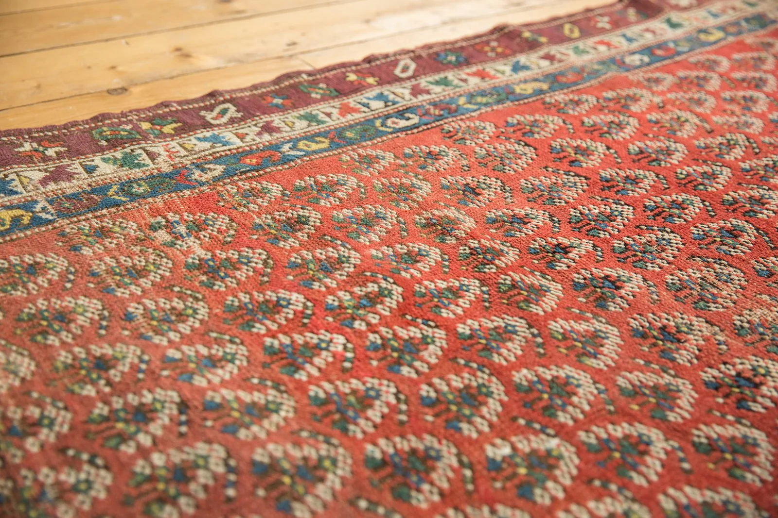 4x8 Antique Caucasian Rug Runner - Image 4