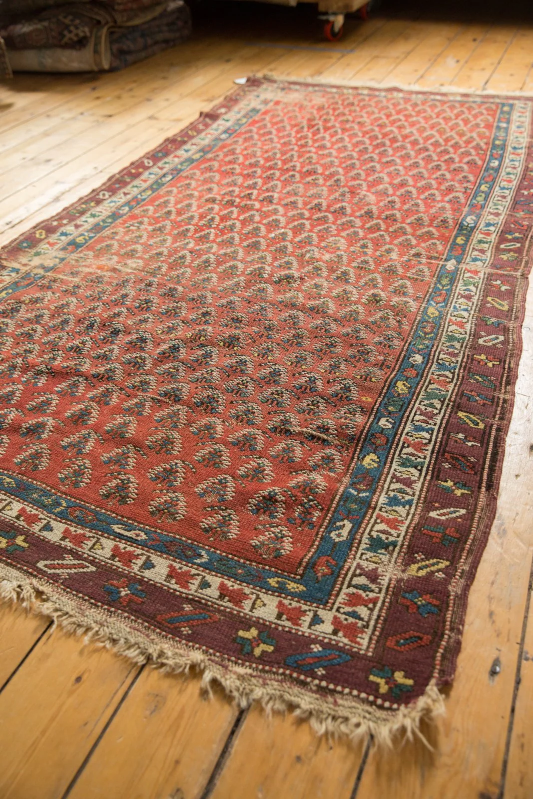 4x8 Antique Caucasian Rug Runner - Image 6