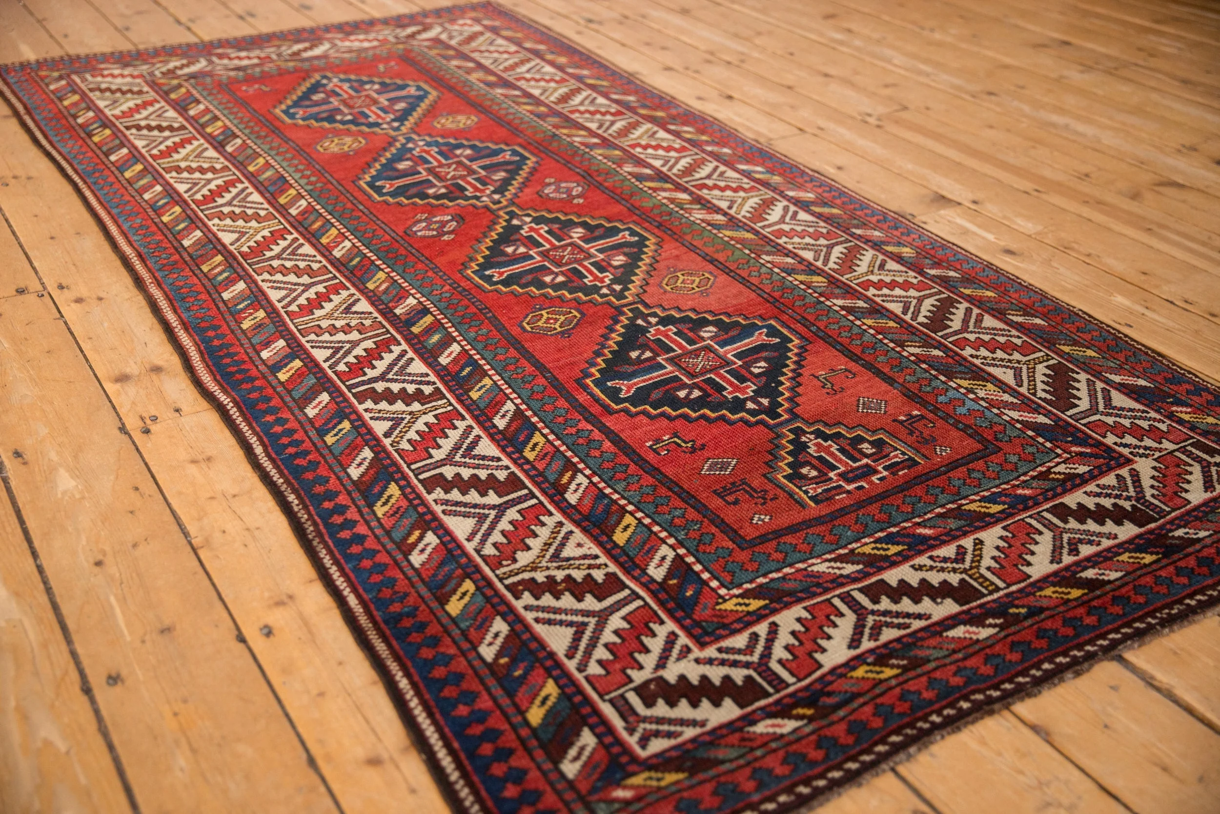 4x8 Antique Kazak Rug Runner - Image 4