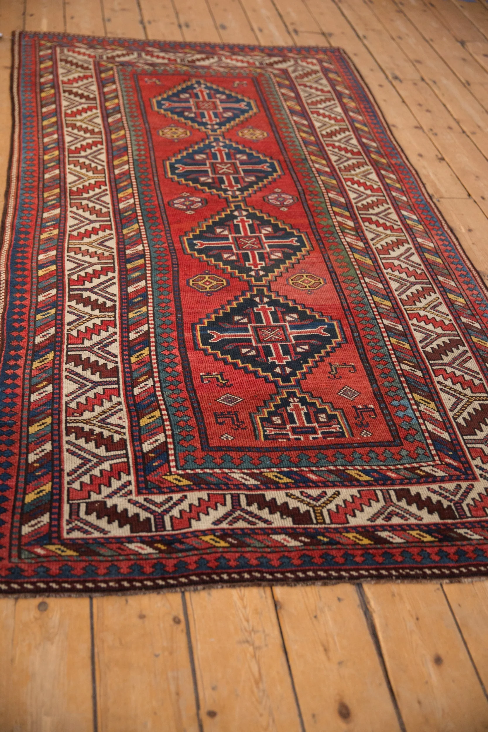 4x8 Antique Kazak Rug Runner - Image 5