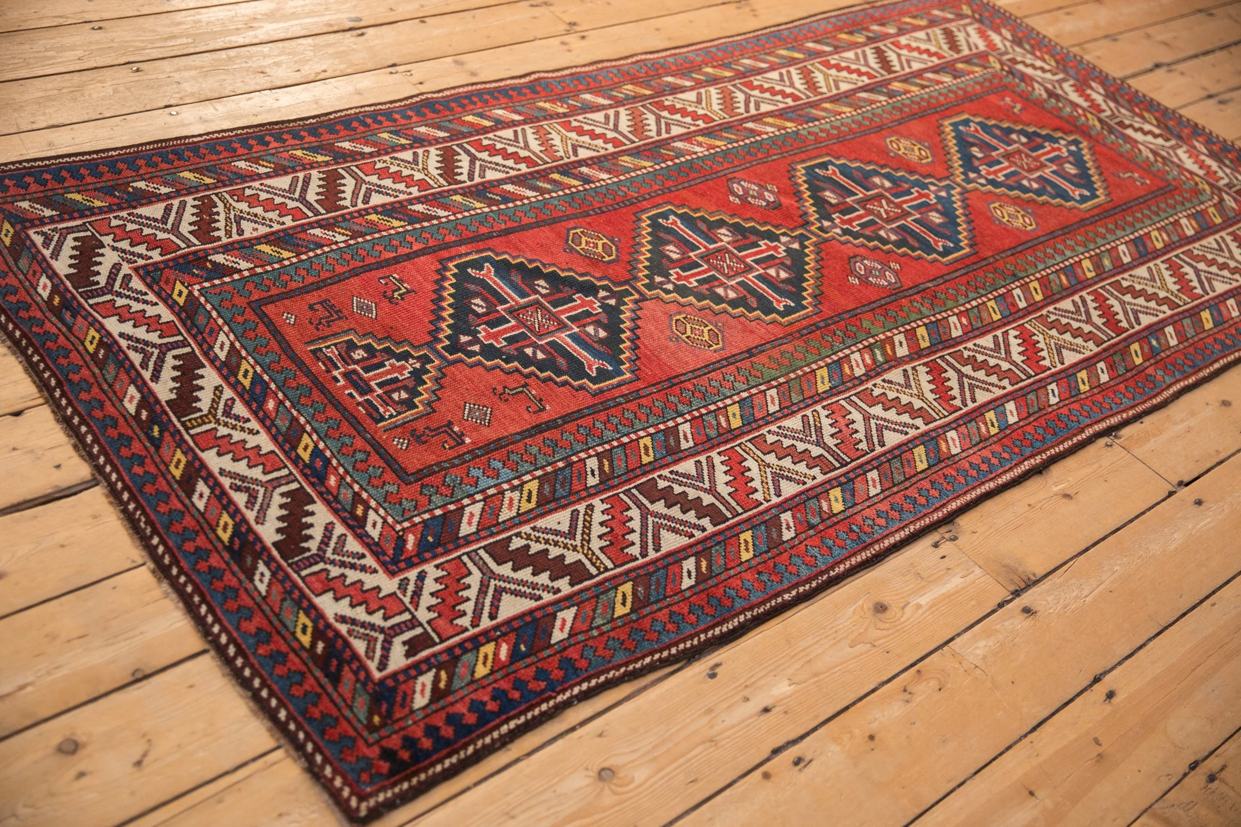 4x8 Antique Kazak Rug Runner - Image 6