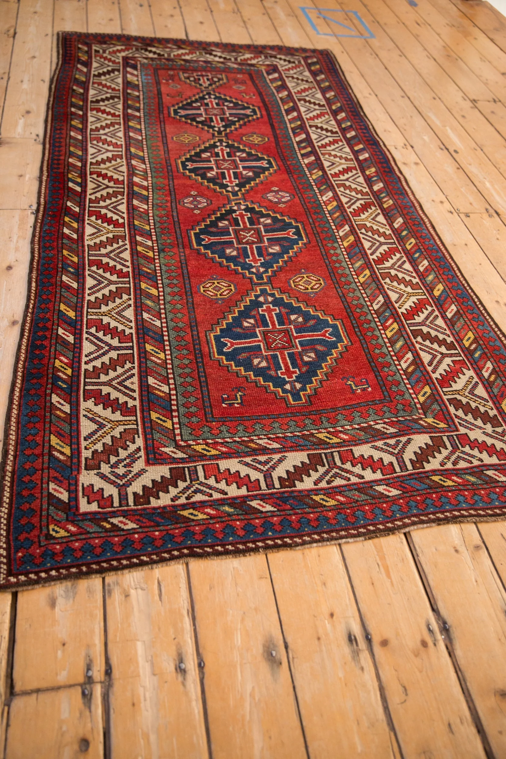 4x8 Antique Kazak Rug Runner - Image 8