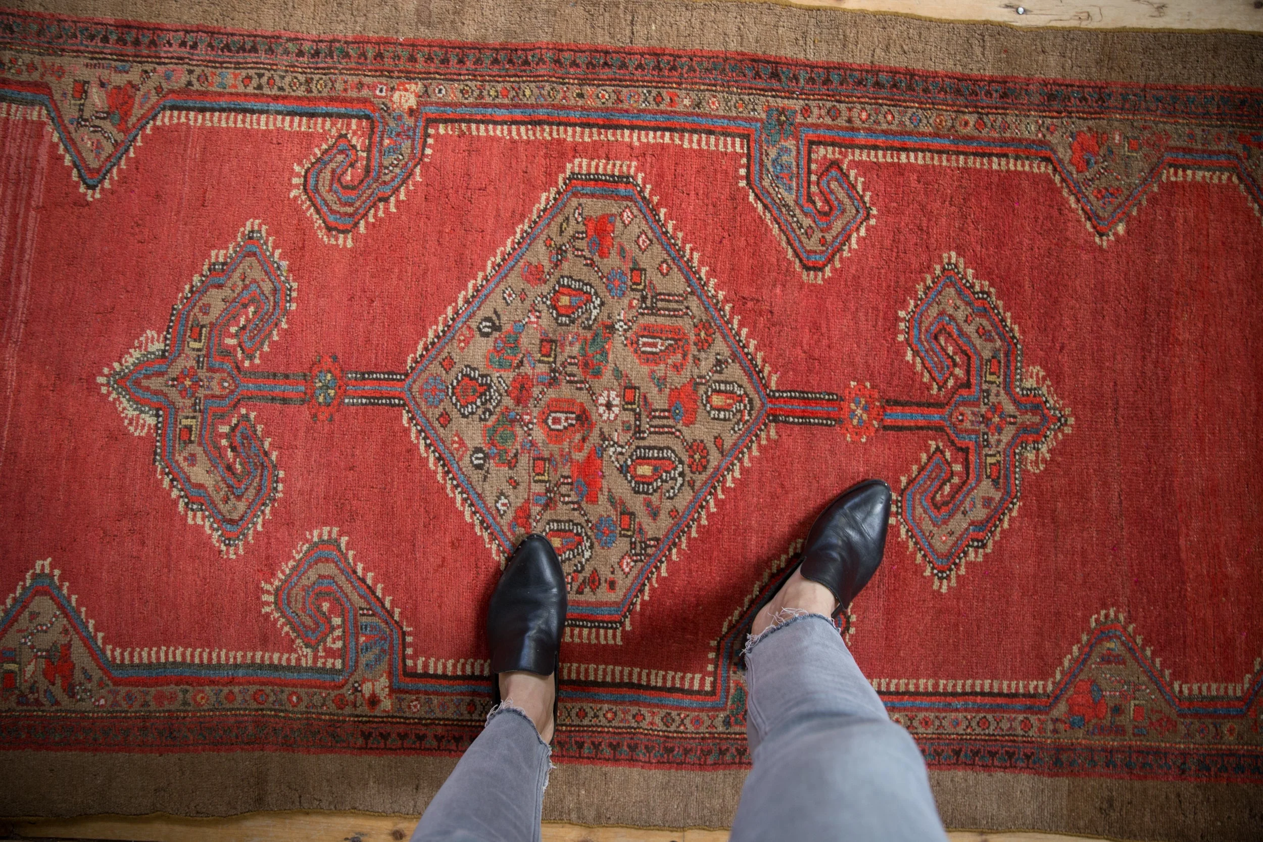 4x8 Vintage Camel Hair Serab Rug Runner - Image 2