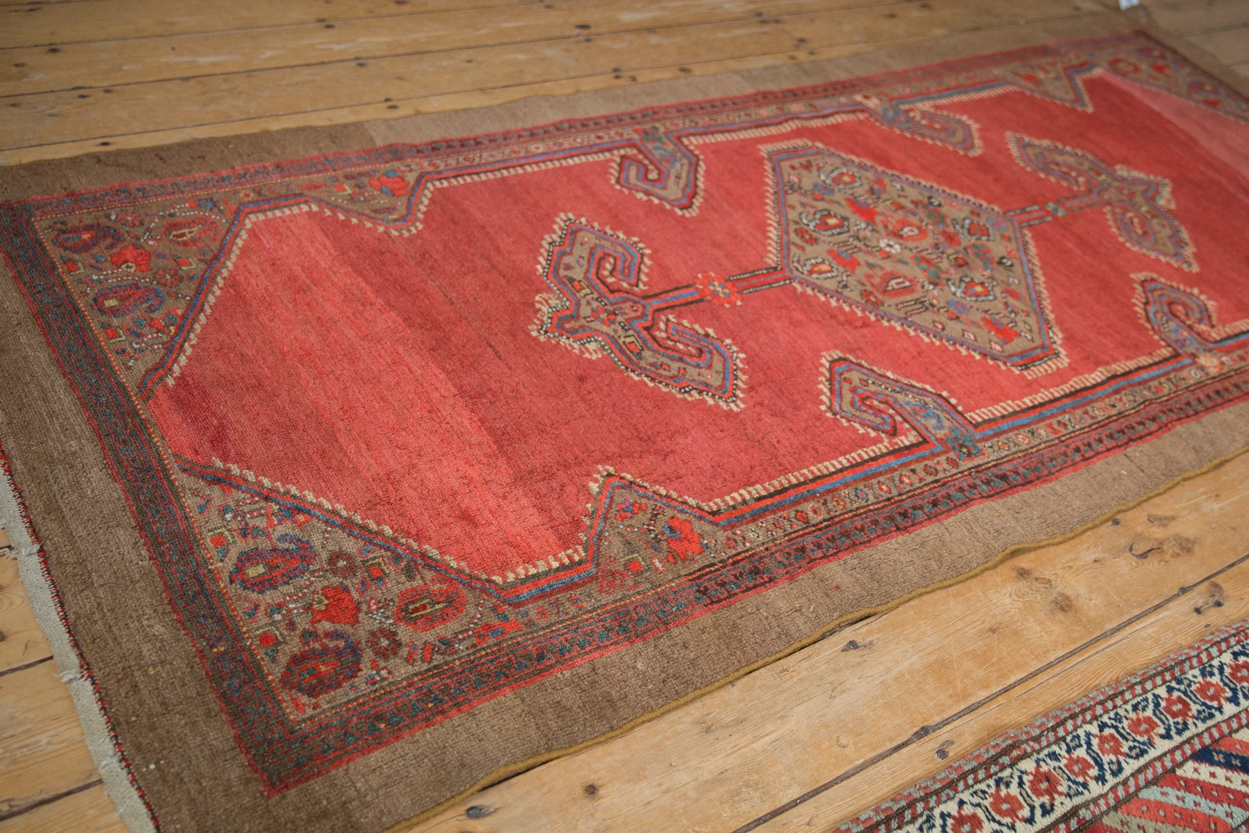4x8 Vintage Camel Hair Serab Rug Runner - Image 6