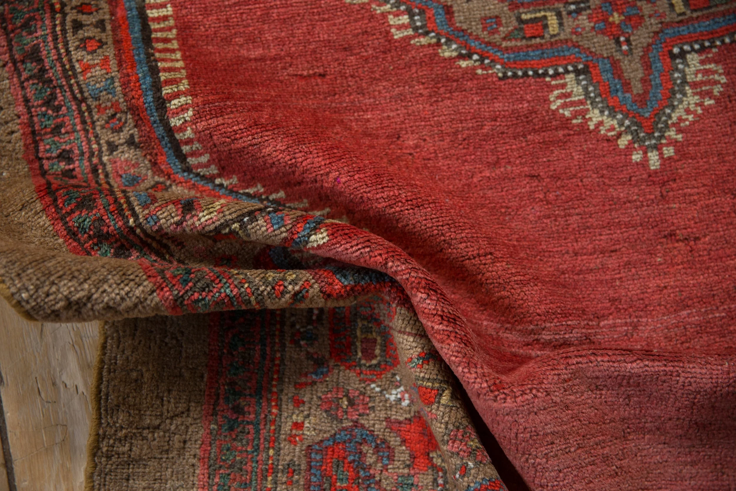 4x8 Vintage Camel Hair Serab Rug Runner - Image 8